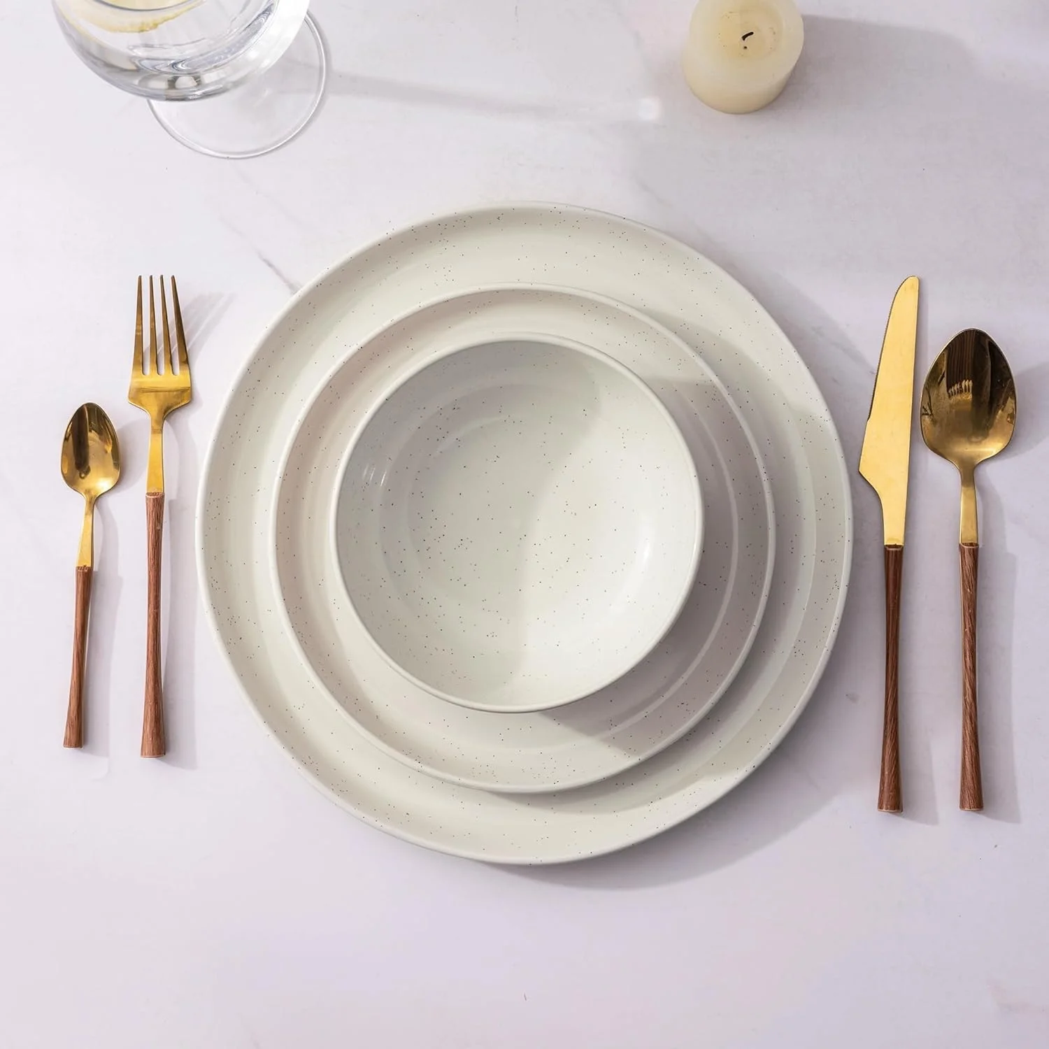 AmorArc Ceramic Dinnerware Sets, Handpainted Plates and Bowls Set with Rustic Terracotta Underside, Scratch Resistant Stoneware Dishes Set, Dishwasher & Microwave Safe AmorArc Ceramic Dinnerware Sets, Handpainted Plates and Bowls Set with Rustic Terracotta Underside, Scratch Resistant Stoneware Dishes Set, Dishwasher & Microwave Safe