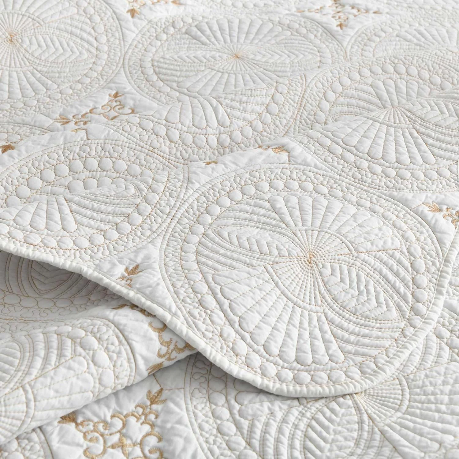 ست لحاف کالیفرنیا کینگ سایز Boryard - رو تختی نرم و گرم 100% پنبه ای برجسته (281x269 سانتی متر) به همراه 2 عدد روبالشی (51x91 سانتی متر) مناسب برای تمام فصول، سفید ست لحاف کالیفرنیا کینگ سایز Boryard - رو تختی نرم و گرم 100% پنبه ای برجسته (281x269 سانتی متر) به همراه 2 عدد روبالشی (51x91 سانتی متر) مناسب برای تمام فصول، سفید