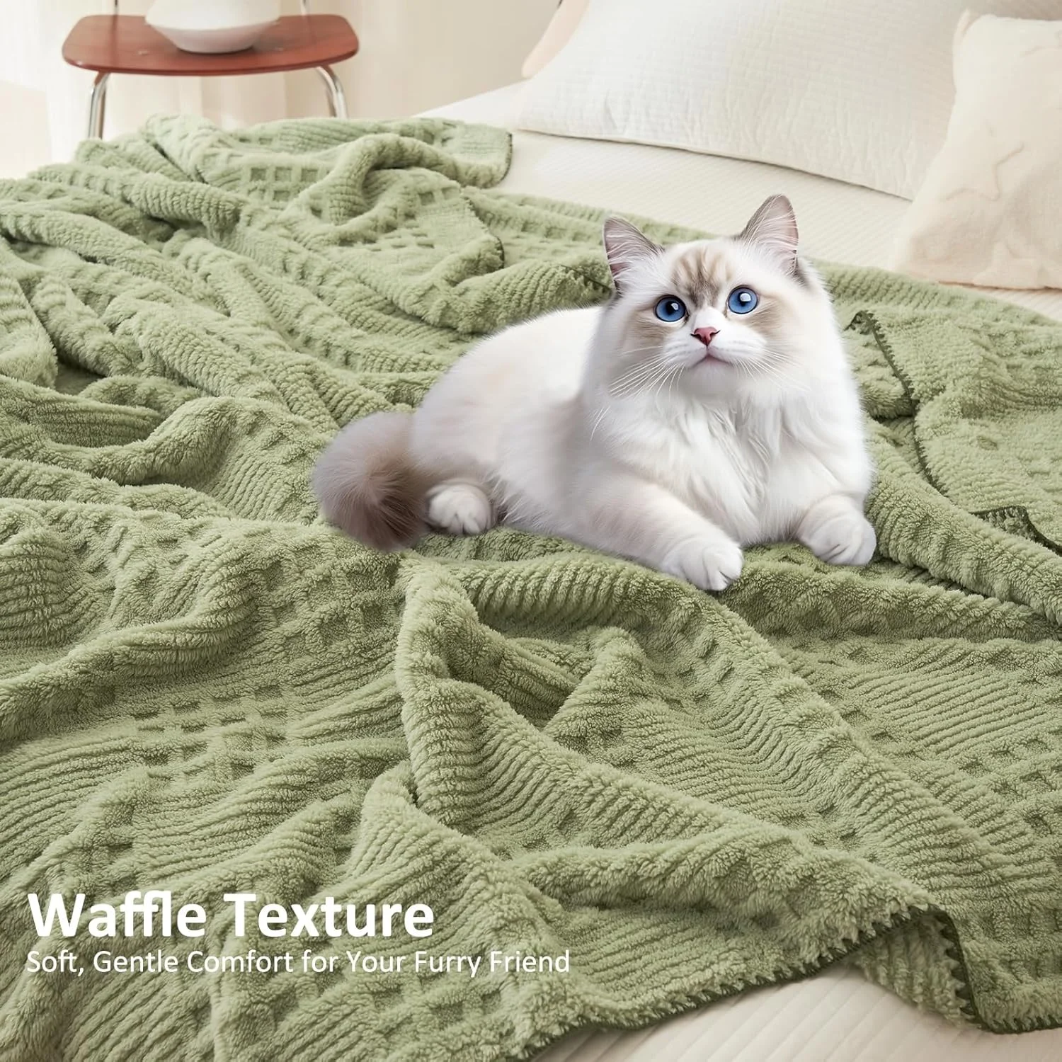 پتوی نوازشگر 150 x 200 سانتی متر، پتوی کرکی، روتختی نرم وافل پیک، پتوی نوازشگر مقاوم در برابر چروک و تنفس پذیر، رو تختی برای تخت مبل، 100% پلی استر 400 گرم بر متر مربع (سبز، 150 x 200 سانتی متر) پتوی نوازشگر 150 x 200 سانتی متر، پتوی کرکی، روتختی نرم وافل پیک، پتوی نوازشگر مقاوم در برابر چروک و تنفس پذیر، رو تختی برای تخت مبل، 100% پلی استر 400 گرم بر متر مربع (سبز، 150 x 200 سانتی متر)