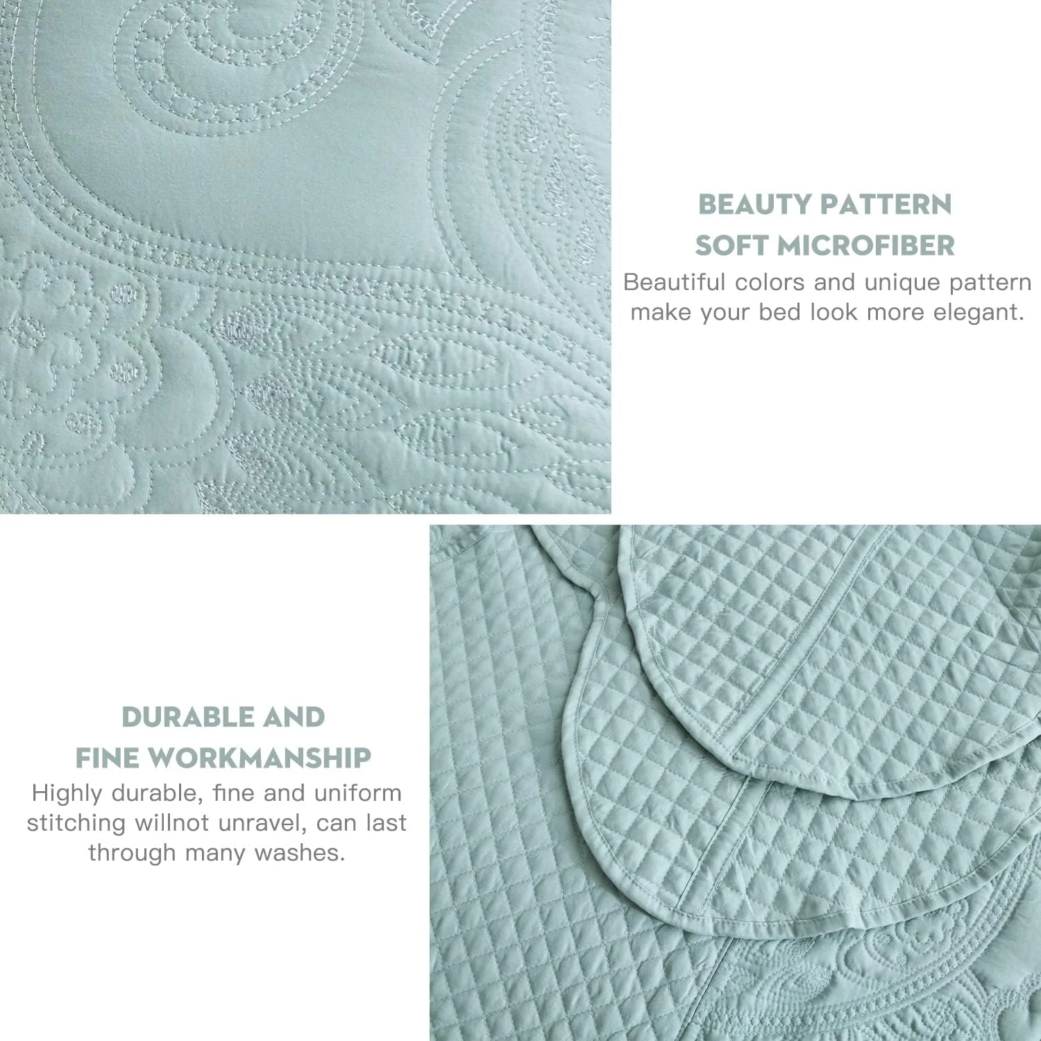 روتختی کینگ سایز بزرگ Blythease ابعاد 325x305 فوق العاده عریض، مناسب کینگ/کالیفرنیا کینگ، رنگ سبز دریایی