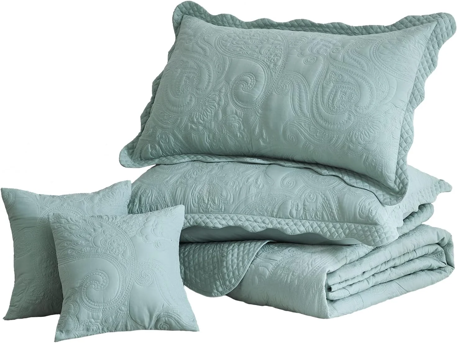 روتختی کینگ سایز بزرگ Blythease ابعاد 325x305 فوق العاده عریض، مناسب کینگ/کالیفرنیا کینگ، رنگ سبز دریایی