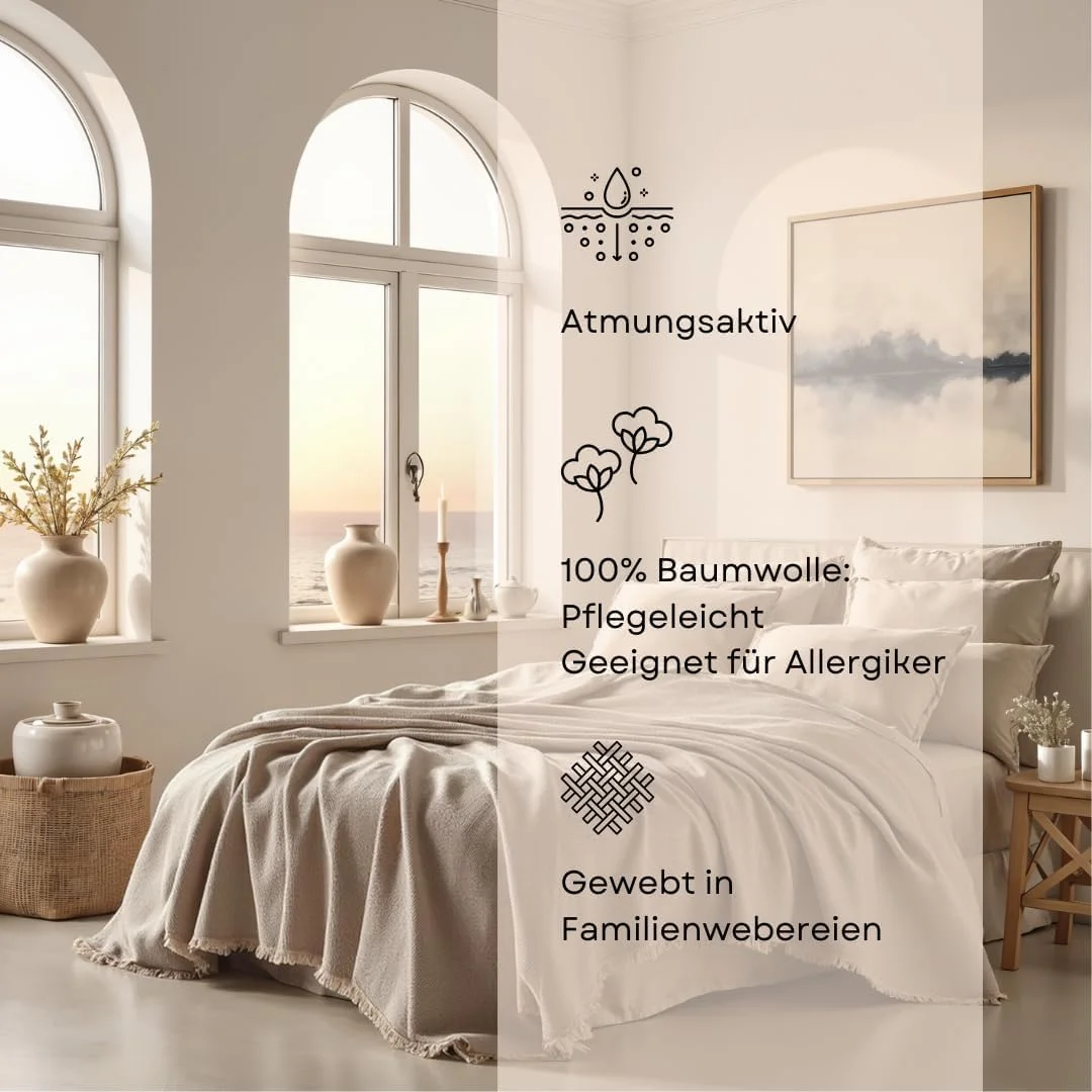 BOHORIA® Sera Bedspread | 100% Recycled Cotton | Oeko-Tex® | Bed Throw Reversible Blanket Sofa Blanket | Extra Large (Sepia, 200 x 230 cm) BOHORIA® Sera Bedspread | 100% Recycled Cotton | Oeko-Tex® | Bed Throw Reversible Blanket Sofa Blanket | Extra Large (Sepia, 200 x 230 cm)