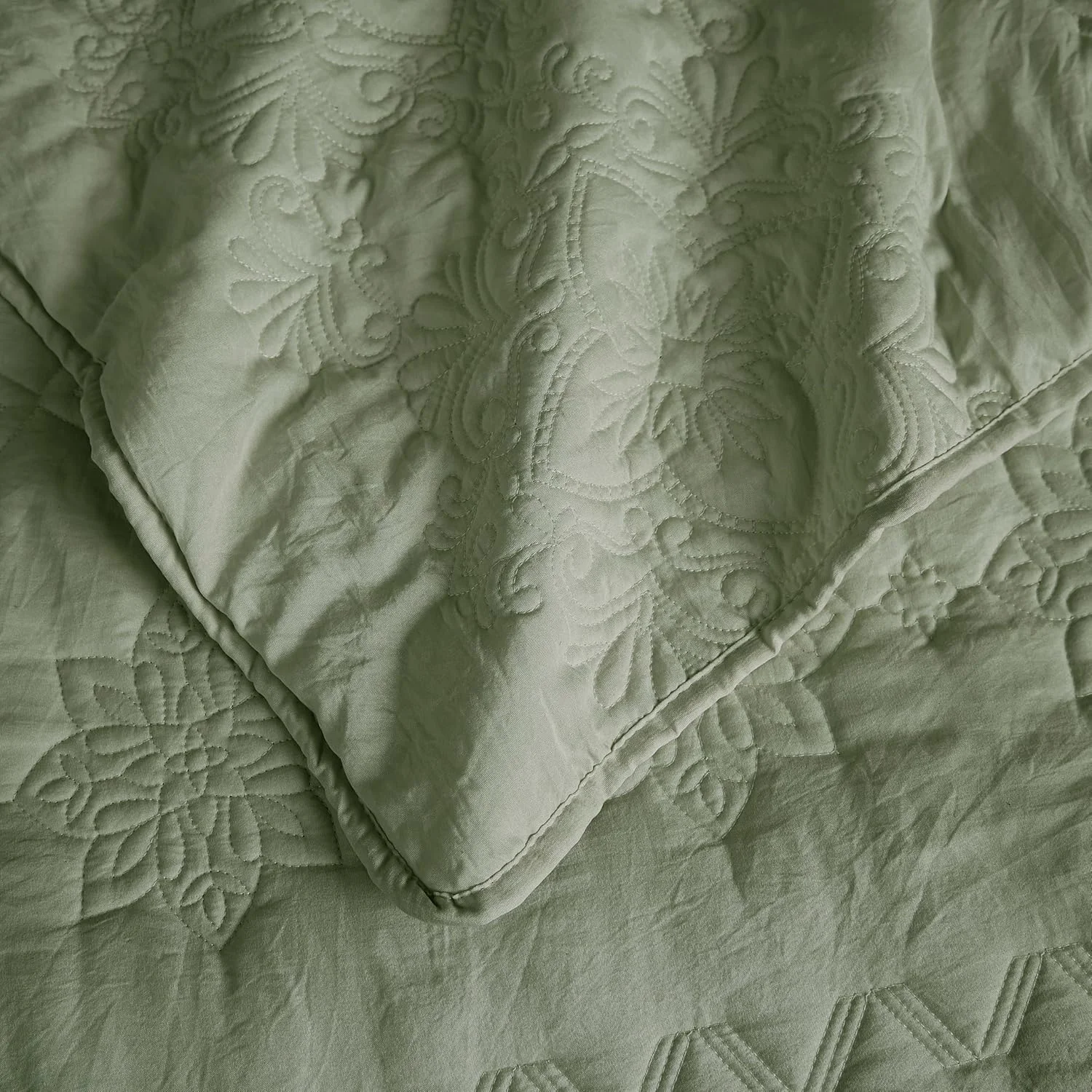 ست روتختی کینگ سایز سبز مریم گلی بوهمی با روبالشی، روتختی سبک وزن نرم بوهمی، روکش لحافی نازک لحافی طرح خانه روستایی برای تمام فصول، 3 تکه، 264x228 سانتی متر ست روتختی کینگ سایز سبز مریم گلی بوهمی با روبالشی، روتختی سبک وزن نرم بوهمی، روکش لحافی نازک لحافی طرح خانه روستایی برای تمام فصول، 3 تکه، 264x228 سانتی متر