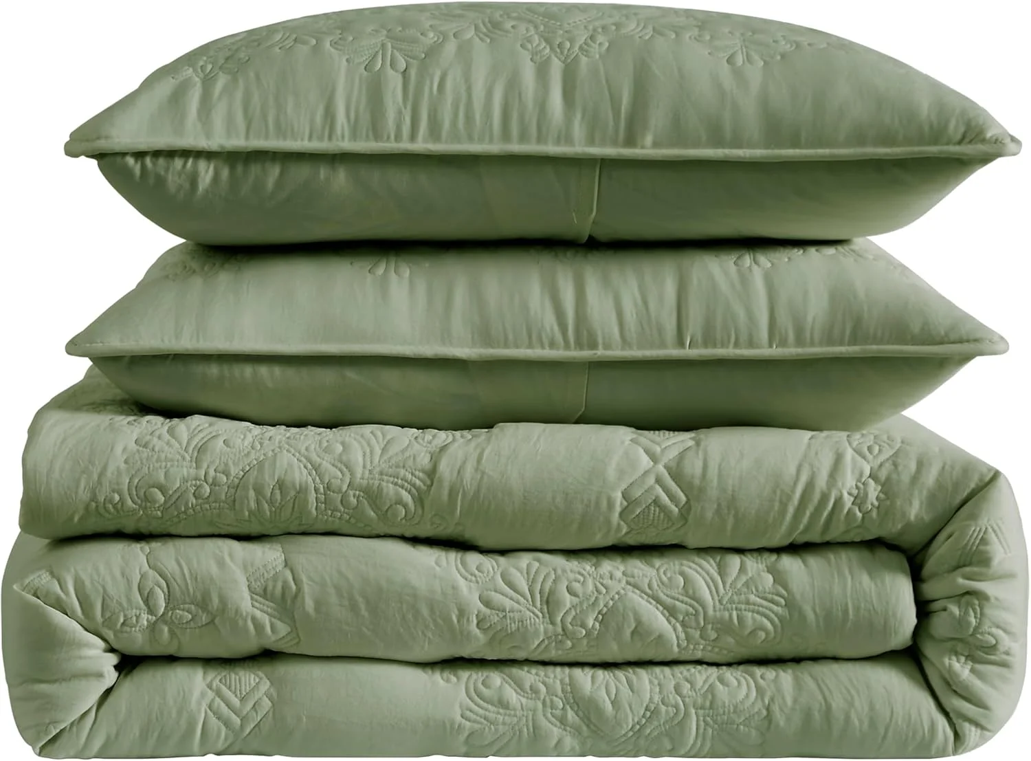 ست روتختی کینگ سایز سبز مریم گلی بوهمی با روبالشی، روتختی سبک وزن نرم بوهمی، روکش لحافی نازک لحافی طرح خانه روستایی برای تمام فصول، 3 تکه، 264x228 سانتی متر ست روتختی کینگ سایز سبز مریم گلی بوهمی با روبالشی، روتختی سبک وزن نرم بوهمی، روکش لحافی نازک لحافی طرح خانه روستایی برای تمام فصول، 3 تکه، 264x228 سانتی متر