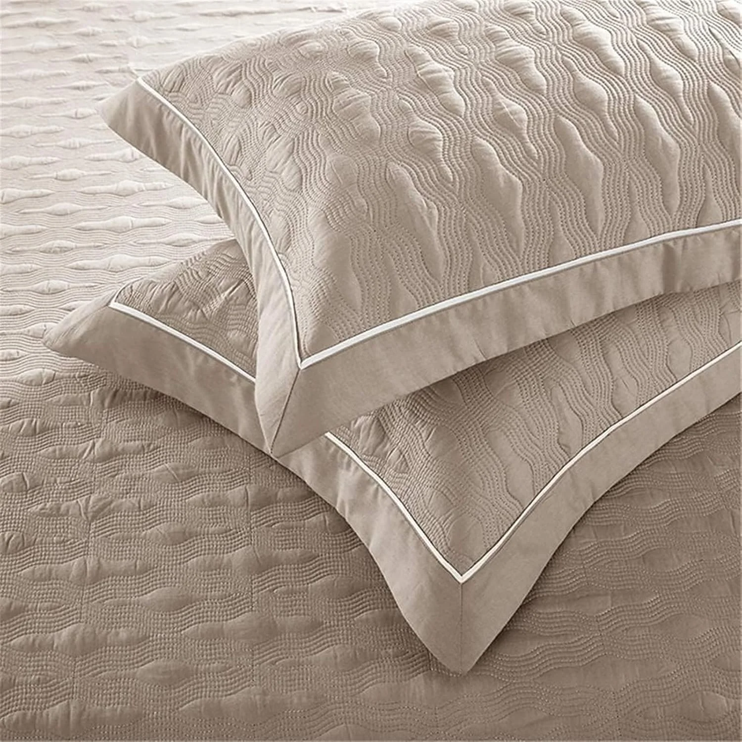 روتختی کینگ سایز منقوش، لحاف پنبهای دو رو، روکش تخت و روتختی رنگ ثابت، ست ملحفه 3 تکه سبک وزن، لحاف تزئینی (رنگ: صورتی، سایز: 245 * 2 (بژ روتختی کینگ سایز منقوش، لحاف پنبهای دو رو، روکش تخت و روتختی رنگ ثابت، ست ملحفه 3 تکه سبک وزن، لحاف تزئینی (رنگ: صورتی، سایز: 245 * 2 (بژ