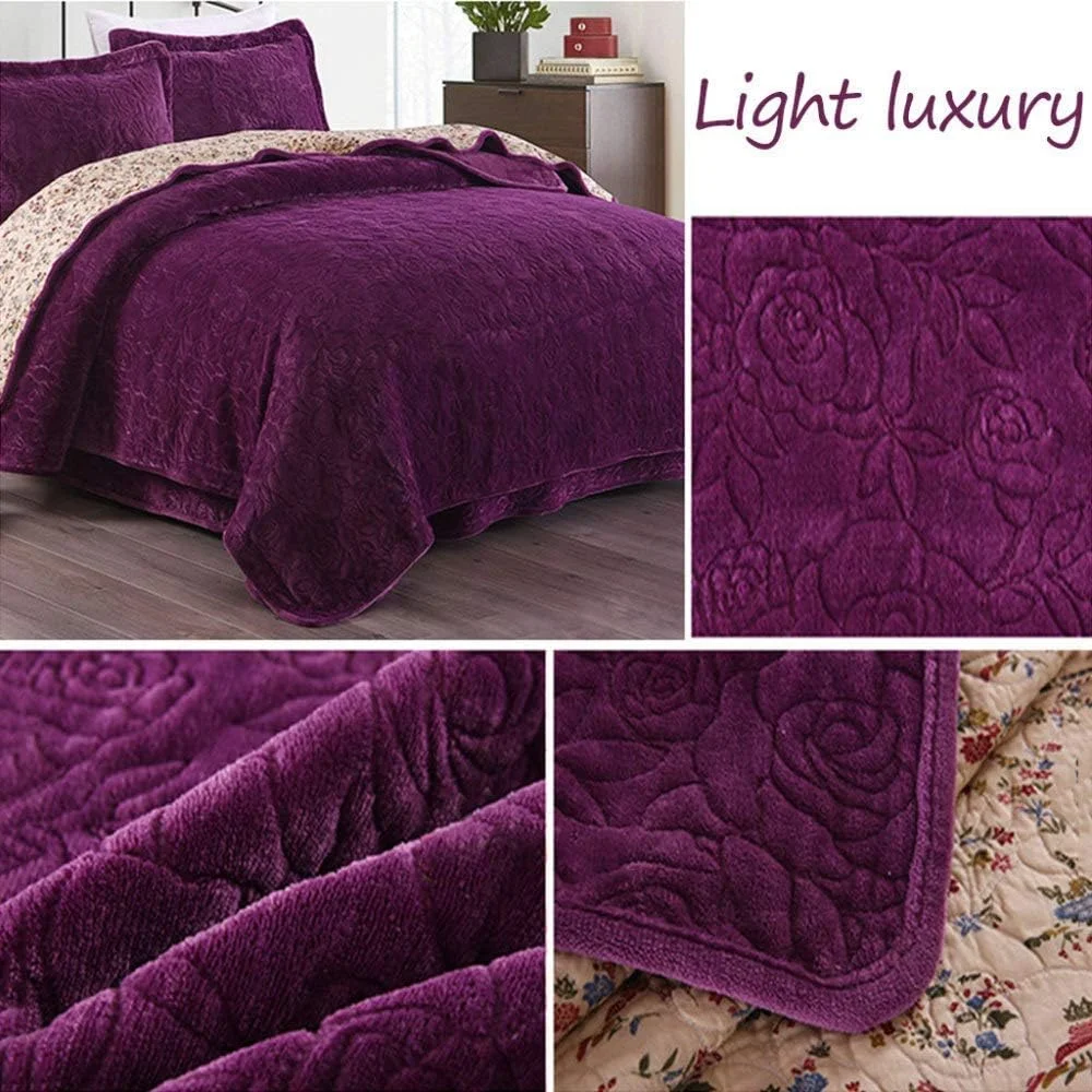 روتختی لحافی، پتو، رومیزی فلانل پنبه ای، ست 3 تکه رو تختی تک نفره و دو نفره چند منظوره، پتو مناسب تمام فصول، فوق العاده نرم و گرم، ملحفه با 2 روبالشی، خاکستری-150x200cm+50x70cmx2