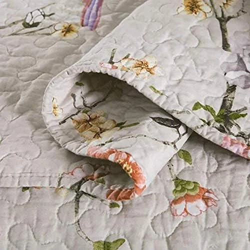 ست روتختی لحاف چاپی با کیفیت 3 تکه لحاف پنبه ای لحاف رو تختی سایز کینگ لحاف چند منظوره چهار فصل روکش تخت (230x250cm) با 2 روبالشی (50x70cmx2)، آبی2