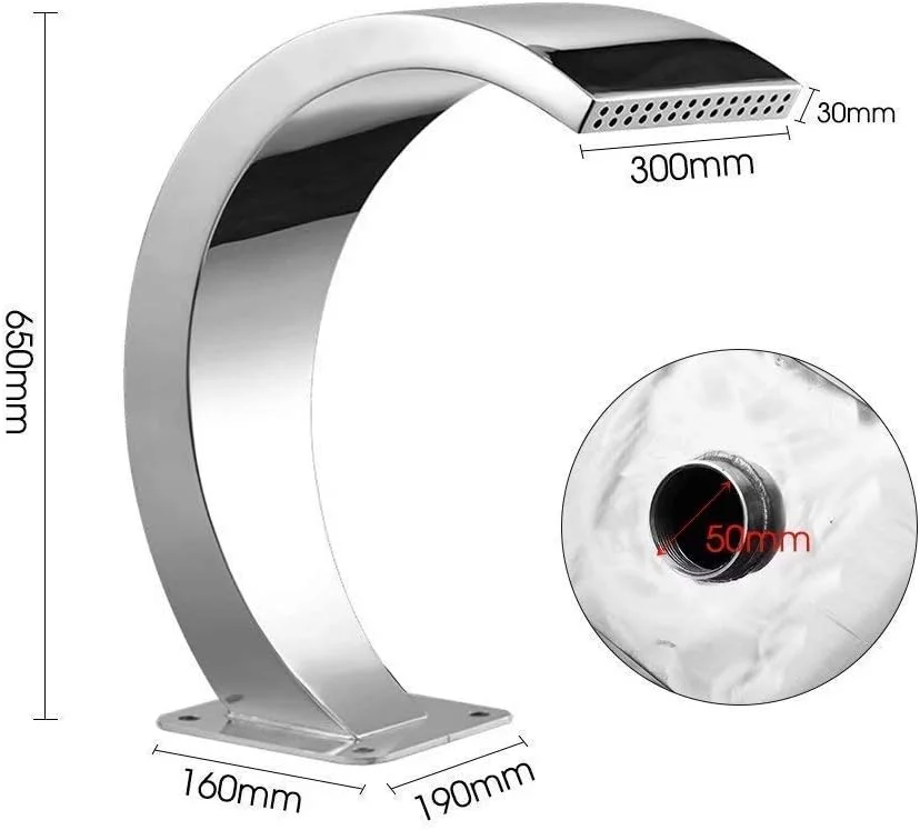 آبنمای استخر، آبنمای استخر آبشاری استیل ضد زنگ برای باغ