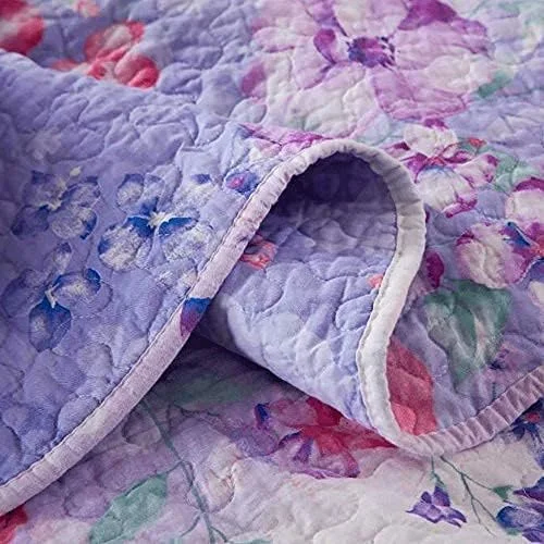 ست روتختی لحاف چاپی با کیفیت 3 تکه لحاف پنبه ای لحاف رو تختی سایز کینگ لحاف چند منظوره چهار فصل روکش تخت (230x250cm) با 2 روبالشی (50x70cmx2)، آبی2