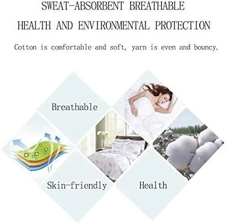 ست روتختی لحاف چاپی با کیفیت 3 تکه لحاف پنبه ای لحاف رو تختی سایز کینگ لحاف چند منظوره چهار فصل روکش تخت (230x250cm) با 2 روبالشی (50x70cmx2)، آبی2