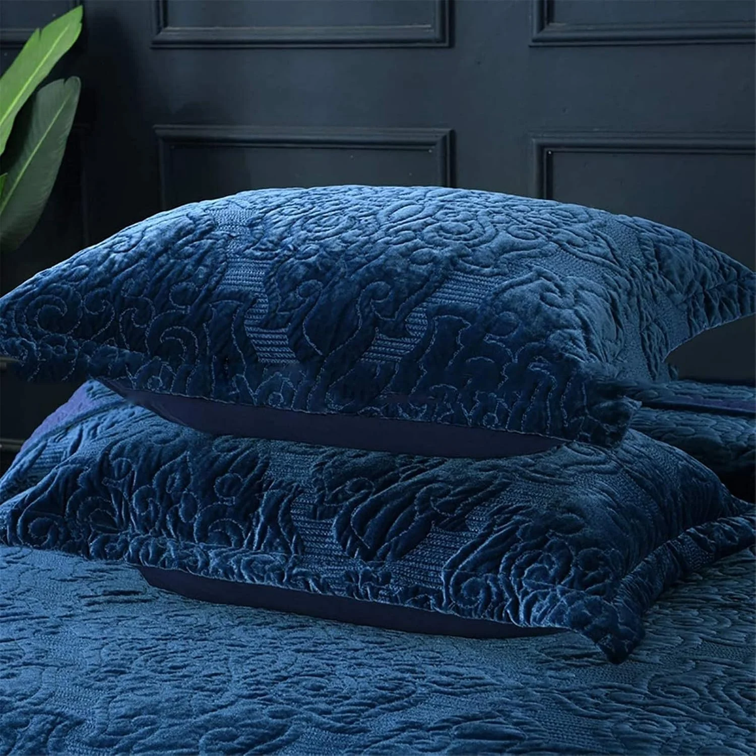 روتختی برجسته طرح دار دونفره/ست کینگ پلاس زمستانی طرح گل روتختی لحافی بزرگ رو تختی مبل برای دکور اتاق خواب رو تختی دو طرفه لحاف، آبی، 230 * 250 سانتی متر