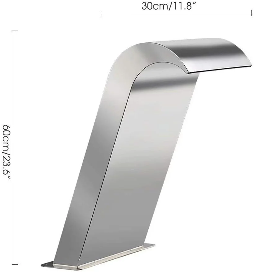 آبنمای آبشاری استیل ضد زنگ، آبنمای استخری نقره ای، آبنمای برکه استخر شنا برای باغ استخرهای زمینی در فضای باز