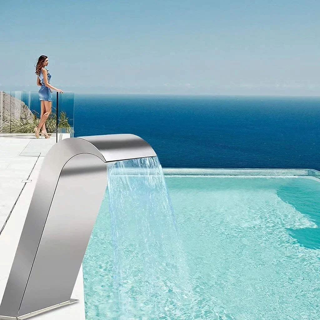 آبنمای استیل باغی، آبشار فواره ای برای استخرهای شنا، ویژگی آب زلال