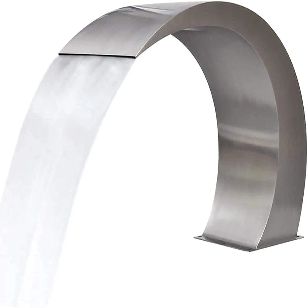 آبنمای استیل استخر Leunlee برای استخرهای توکار، آبشارهای باغی و استخر شنا