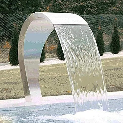 آبنمای آبشاری استیل ضد زنگ، آبنمای استخر روباز، برای حوضچه های ماهی باغ، استخر شنا آبنمای آبشاری استیل ضد زنگ، آبنمای استخر روباز، برای حوضچه های ماهی باغ، استخر شنا