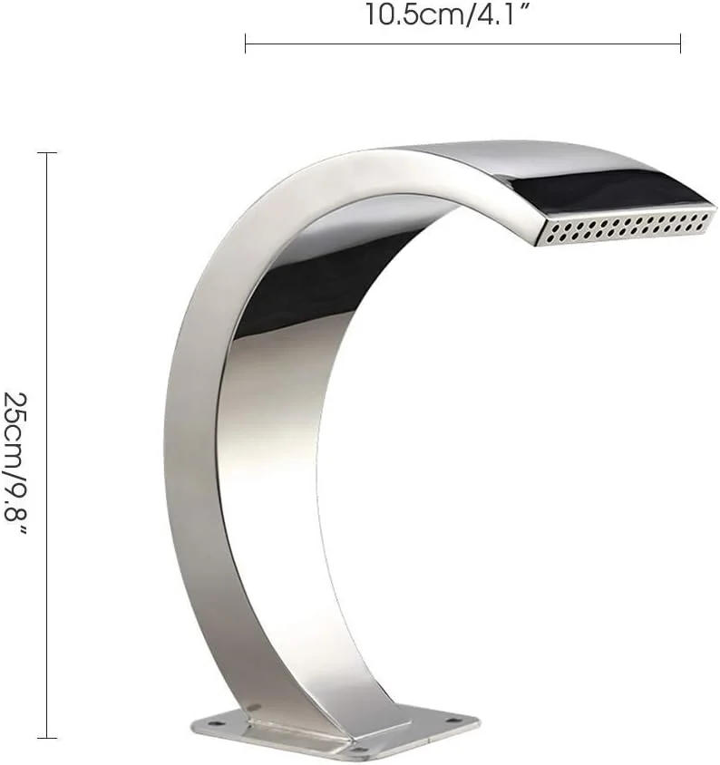 آبنمای آبشاری استیل DSFSDG، آبنمای استخر روباز، برای حوضچه های ماهی باغ، تزئین استخر شنا