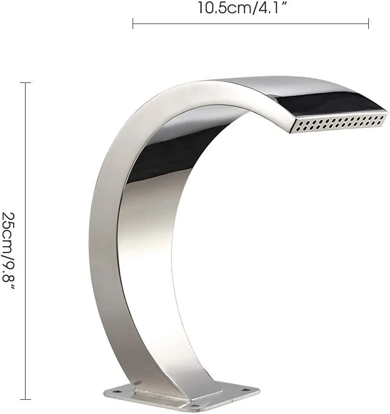 آبنمای آبشاری استیل DSFSDG، آبنمای استخر روباز، برای حوضچه های ماهی باغ، استخر شنا، هدیه باغ