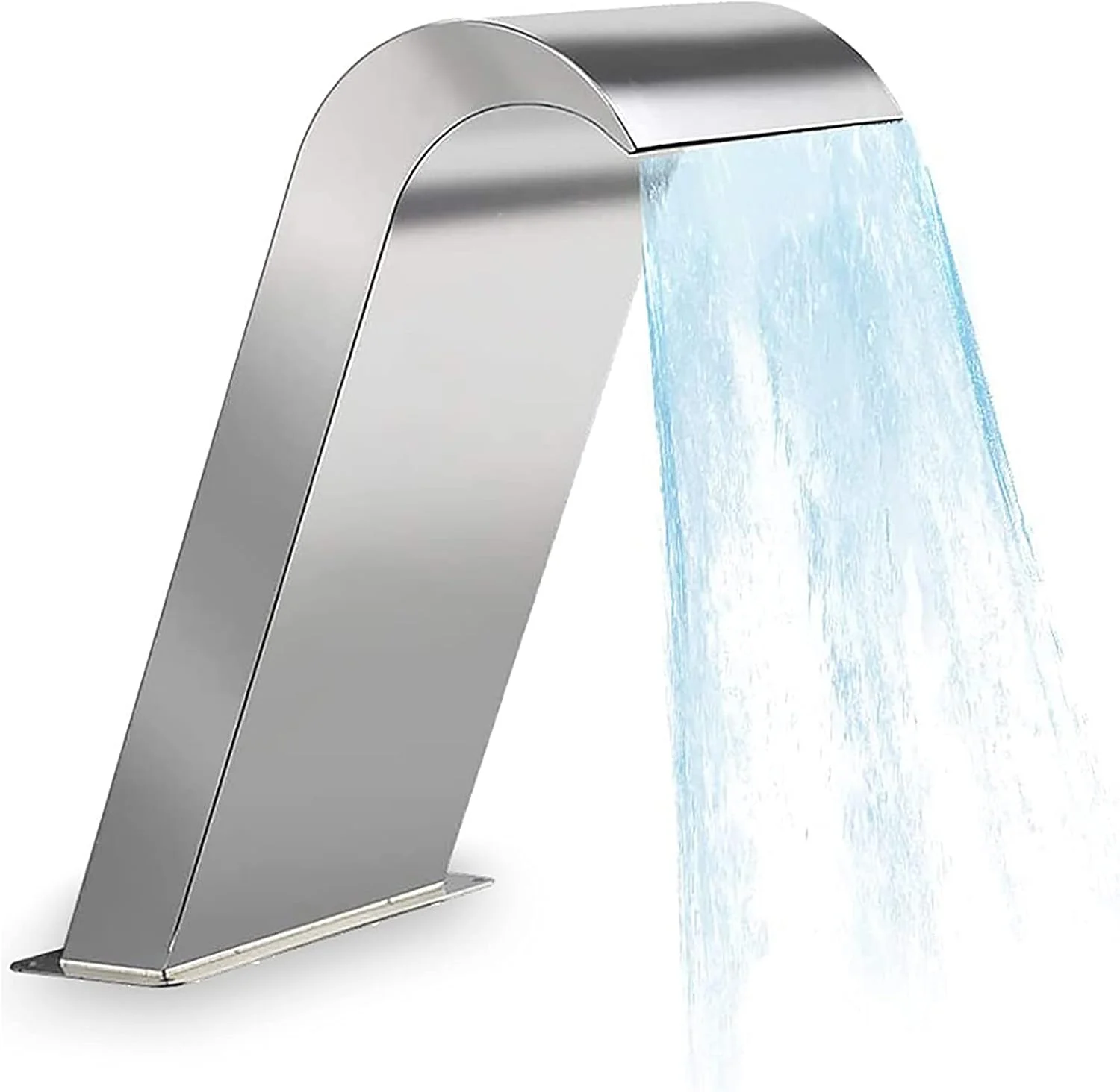 آبنمای استخر DSFSDG، آبنمای استخر فولادی ضد زنگ، آبنماهای استخر، آبریز آبشاری برای حوض باغ، دکوراسیون استخر SPA، نقره ای، S