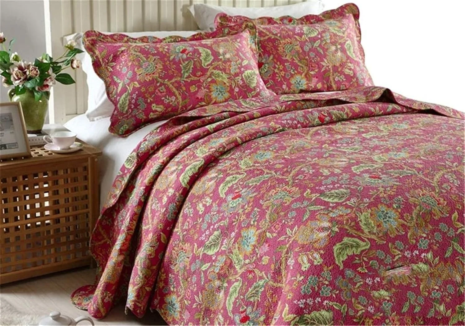 روتختی سه تکه کینگ سایز 230X250cm با طرح گلدوزی ظریف و زیبا، لحاف روتختی، روکش تخت خواب پلی استر فوق العاده نرم، ست روتختی به همراه 2 روبالشتی، D روتختی سه تکه کینگ سایز 230X250cm با طرح گلدوزی ظریف و زیبا، لحاف روتختی، روکش تخت خواب پلی استر فوق العاده نرم، ست روتختی به همراه 2 روبالشتی، D