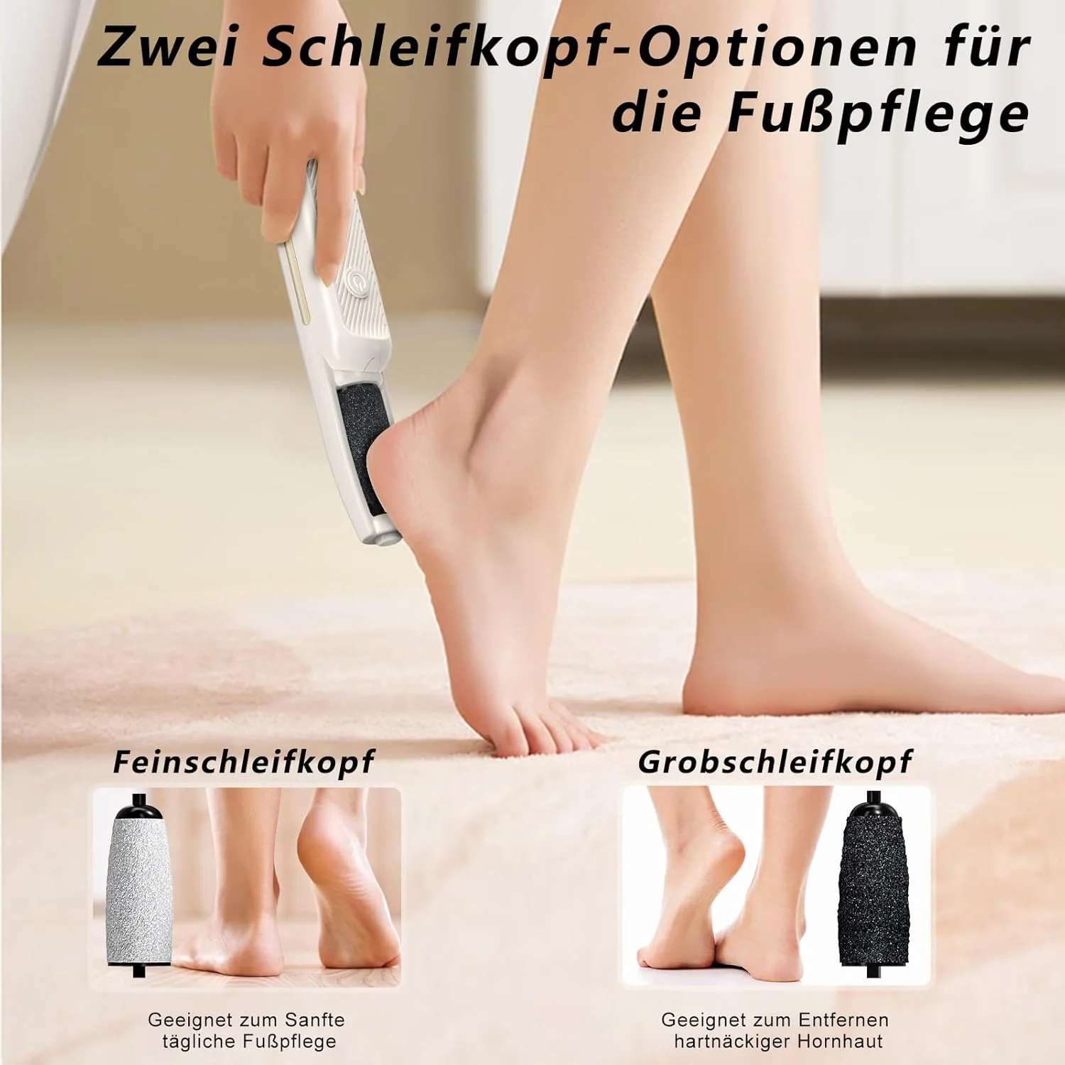 سوهان برقی پدیکور پا Robofun، ست پدیکور شارژی، سوهان برقی مراقبت از پا با 3 سرعت، 4 سری قابل تعویض، مناسب برای پاشنه های ترک خورده، میخچه و پینه سوهان برقی پدیکور پا Robofun، ست پدیکور شارژی، سوهان برقی مراقبت از پا با 3 سرعت، 4 سری قابل تعویض، مناسب برای پاشنه های ترک خورده، میخچه و پینه