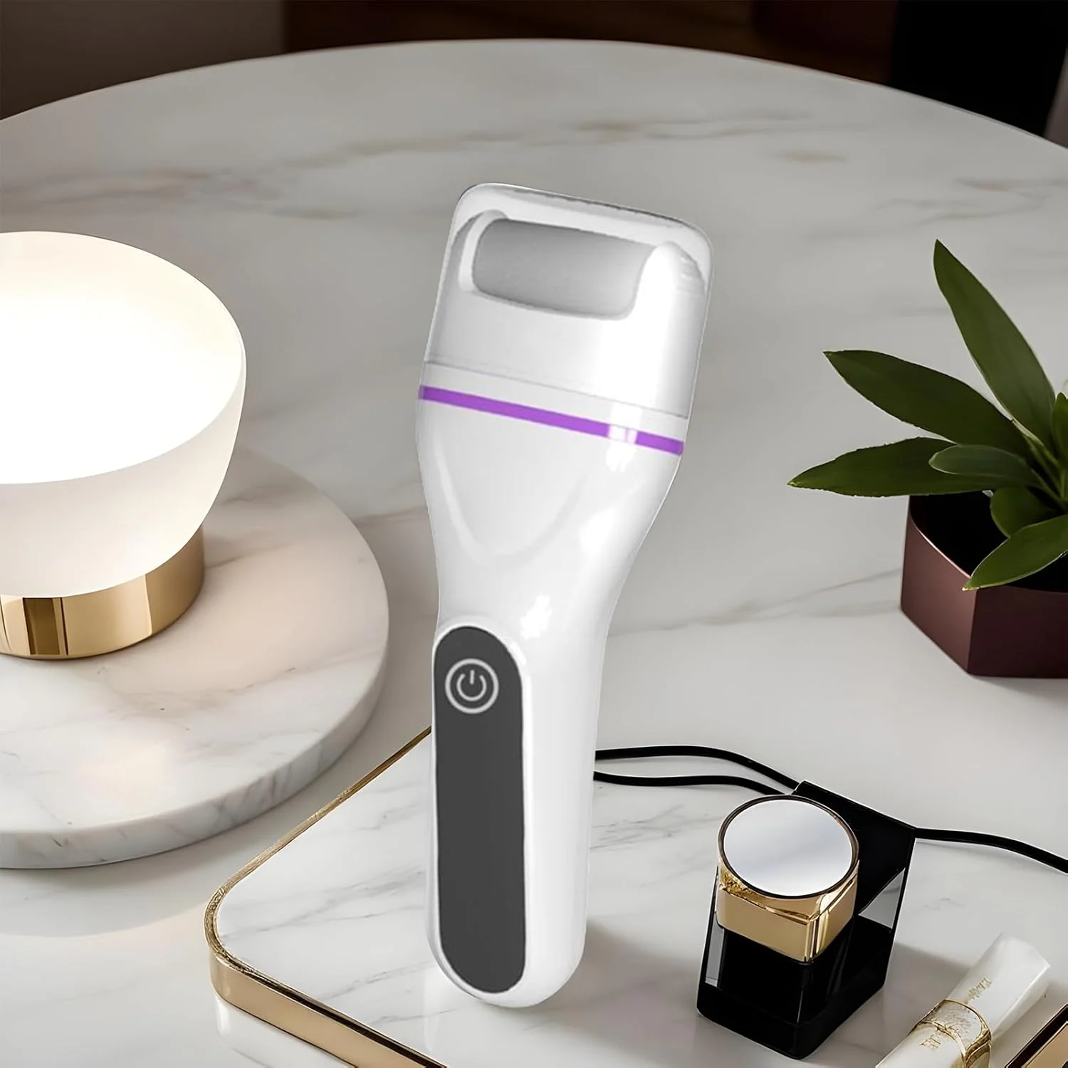 سوهان برقی پینه پا | دستگاه سنگ پا برقی از بین برنده پوست مرده پا، دستگاه قابل حمل حذف پوست مرده پاشنه پا برای زنان و مردان، اسکرابر پینه پا