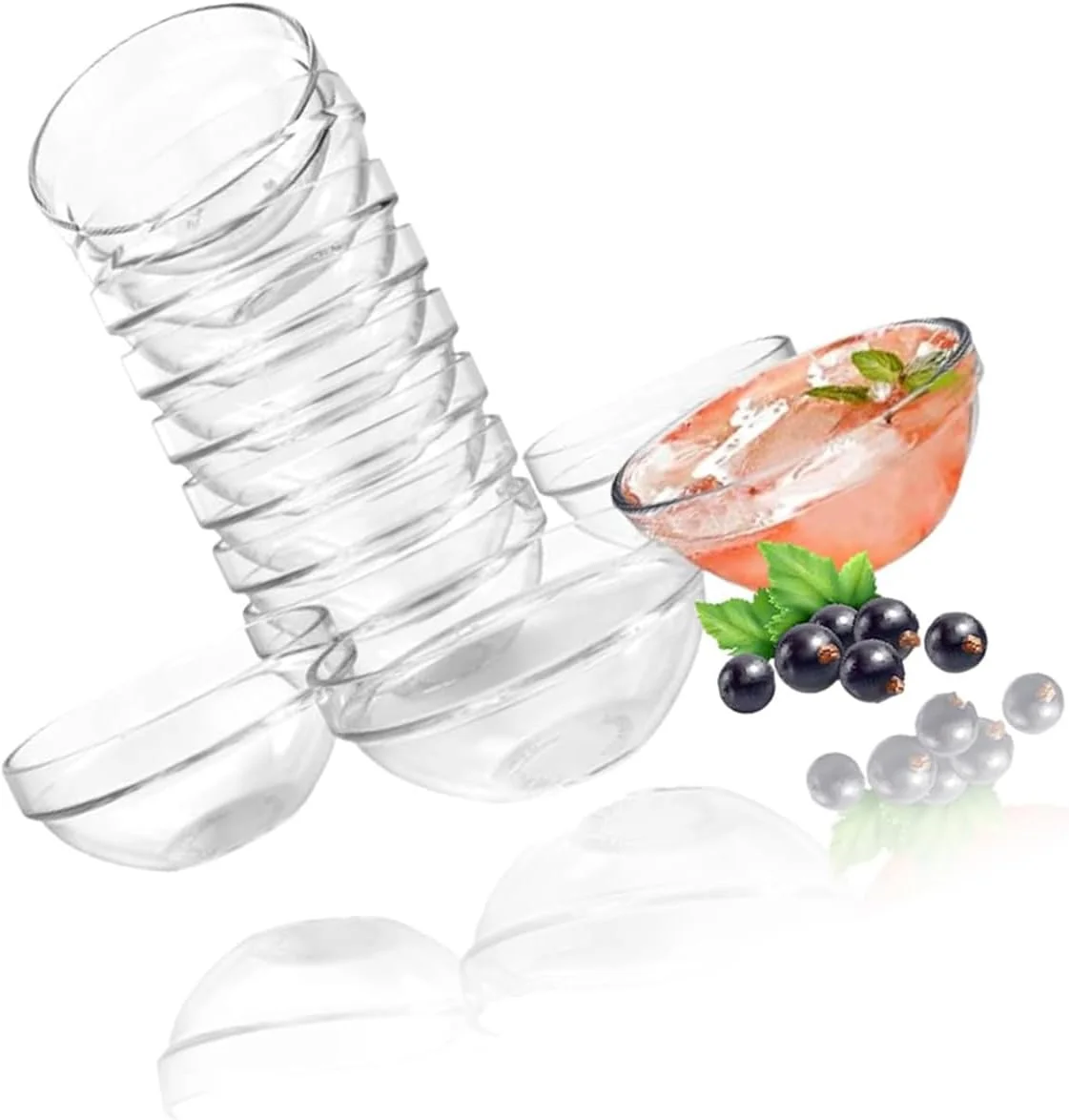 ست 12 تایی مینی کاسه شیشه ای شفاف Sweet seven - 150 میلی لیتر برای آماده سازی آشپزخانه، دسرها، دیپ ها، آب نبات و موارد دیگر