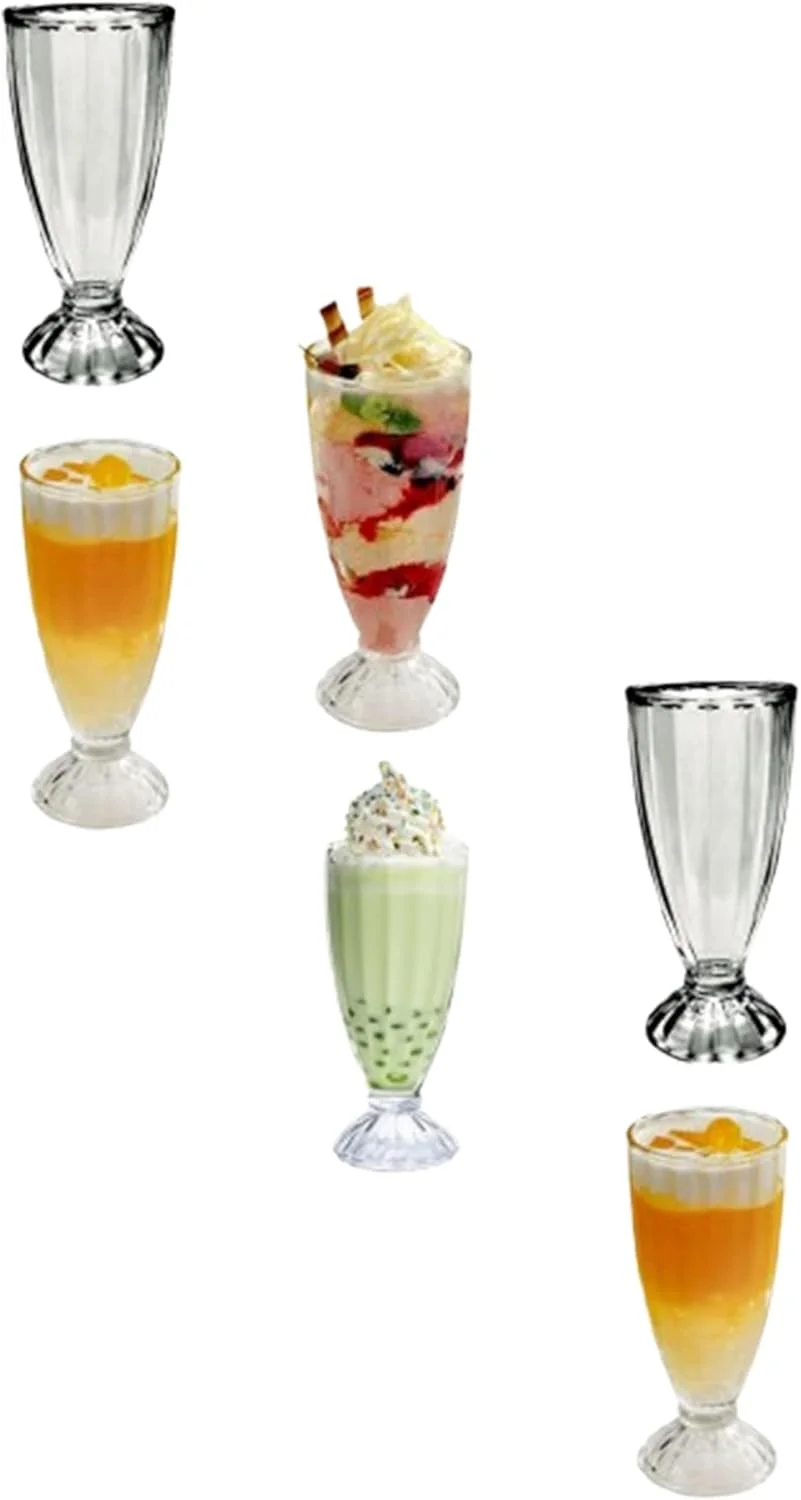 ست 6 عددی لیوان میلک شیک Sweet Seven - ست لیوان دسر و بستنی خوری 360 میلی لیتری