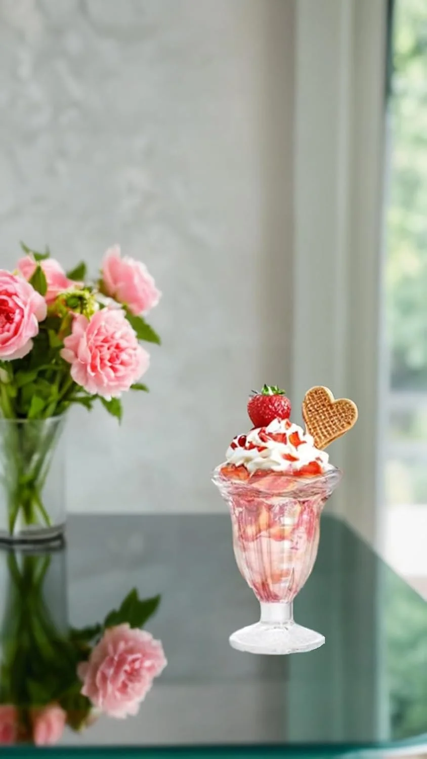 ست 6 عددی جام بستنی خوری شیشه ای Sweet seven - جام های 200 میلی لیتری لاله ای شکل شفاف برای سرو بستنی، دسر، میوه، سالاد و تنقلات ست 6 عددی جام بستنی خوری شیشه ای Sweet seven - جام های 200 میلی لیتری لاله ای شکل شفاف برای سرو بستنی، دسر، میوه، سالاد و تنقلات