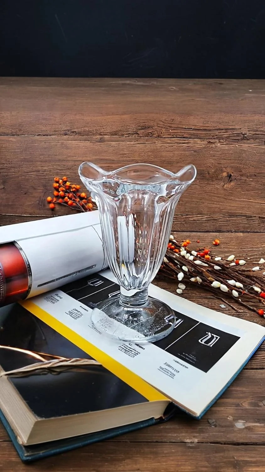 ست 6 عددی جام بستنی خوری شیشه ای Sweet seven - جام های 200 میلی لیتری لاله ای شکل شفاف برای سرو بستنی، دسر، میوه، سالاد و تنقلات ست 6 عددی جام بستنی خوری شیشه ای Sweet seven - جام های 200 میلی لیتری لاله ای شکل شفاف برای سرو بستنی، دسر، میوه، سالاد و تنقلات