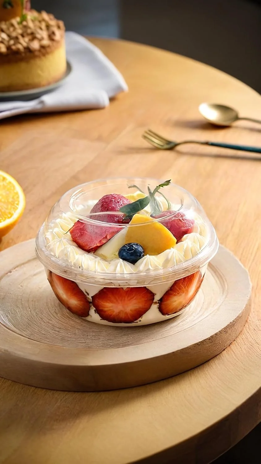 بسته 50 عددی ظروف دسر شفاف 360 میلی لیتری Sweet seven به همراه درب - کاسه های یکبار مصرف پارفه برای بستنی، میوه، ماست و غیره بسته 50 عددی ظروف دسر شفاف 360 میلی لیتری Sweet seven به همراه درب - کاسه های یکبار مصرف پارفه برای بستنی، میوه، ماست و غیره