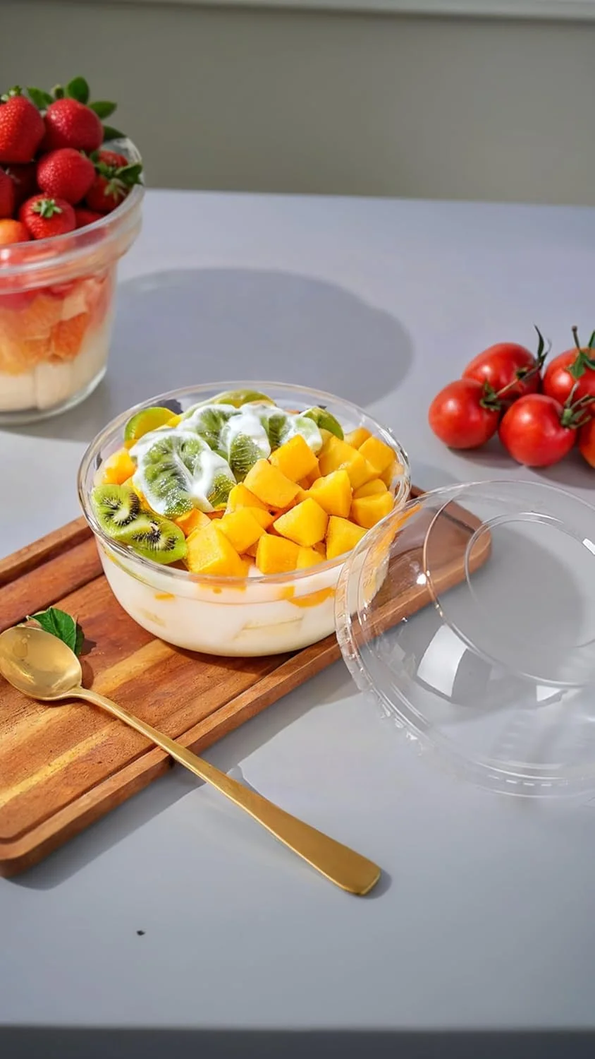 بسته 50 عددی ظروف دسر شفاف 360 میلی لیتری Sweet seven به همراه درب - کاسه های یکبار مصرف پارفه برای بستنی، میوه، ماست و غیره بسته 50 عددی ظروف دسر شفاف 360 میلی لیتری Sweet seven به همراه درب - کاسه های یکبار مصرف پارفه برای بستنی، میوه، ماست و غیره