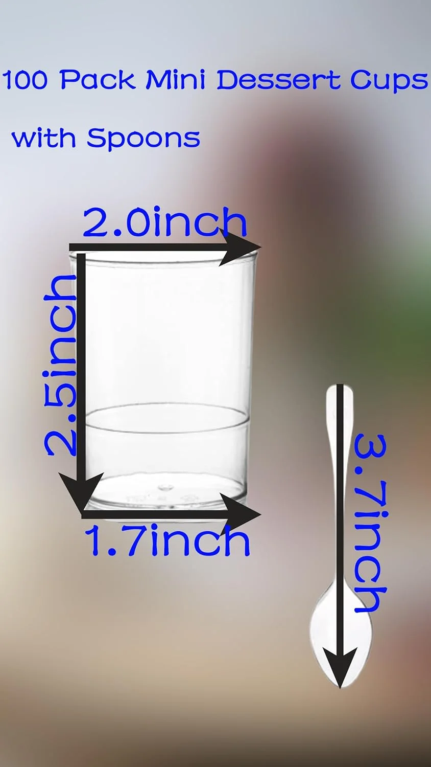 ظروف دسر مینی Sweet Seven، بسته 100 عددی به همراه قاشق - پلاستیکی گرد 90 میلی لیتری برای دسرهای شکلاتی، بستنی، پودینگ و مهمانی های تست ظروف دسر مینی Sweet Seven، بسته 100 عددی به همراه قاشق - پلاستیکی گرد 90 میلی لیتری برای دسرهای شکلاتی، بستنی، پودینگ و مهمانی های تست