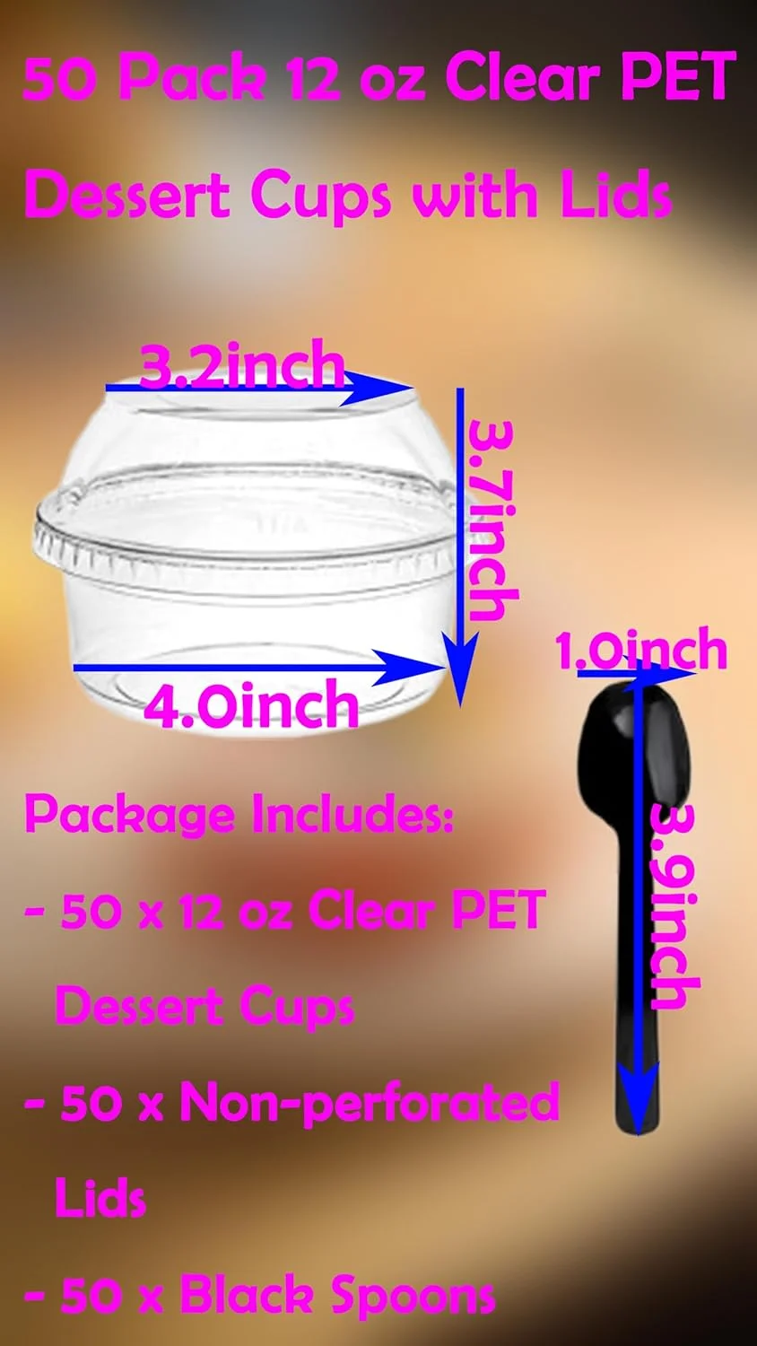 بسته 50 عددی ظروف دسر شفاف 360 میلی لیتری Sweet seven به همراه درب - کاسه های یکبار مصرف پارفه برای بستنی، میوه، ماست و غیره بسته 50 عددی ظروف دسر شفاف 360 میلی لیتری Sweet seven به همراه درب - کاسه های یکبار مصرف پارفه برای بستنی، میوه، ماست و غیره