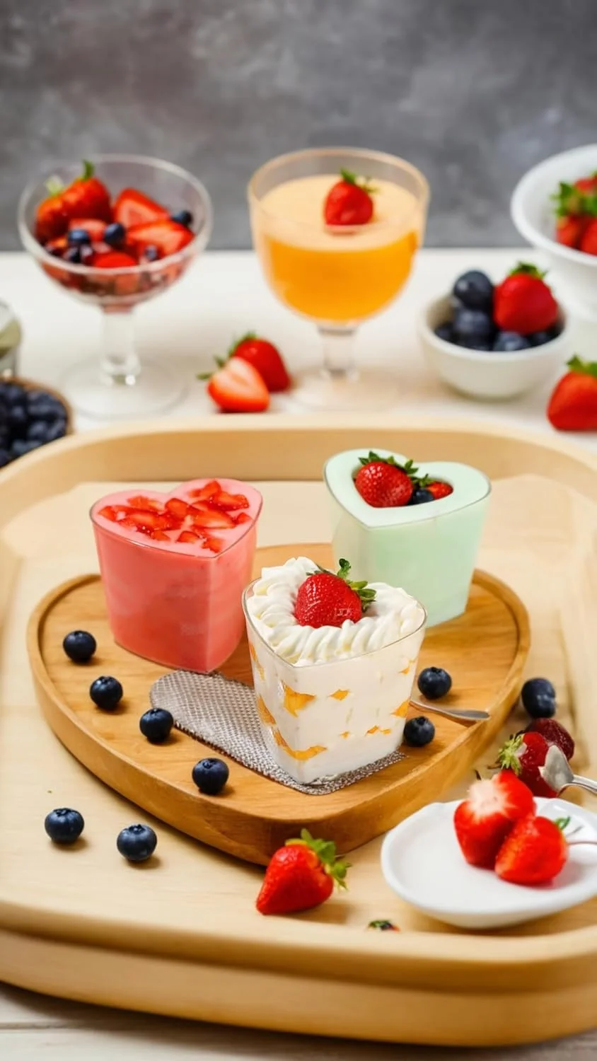 ظروف دسر پلاستیکی 100 عددی Sweet seven با درب و قاشق - ظروف پیش غذای مربعی و قلبی شکل برای دسرها، بستنی و موارد دیگر ظروف دسر پلاستیکی 100 عددی Sweet seven با درب و قاشق - ظروف پیش غذای مربعی و قلبی شکل برای دسرها، بستنی و موارد دیگر