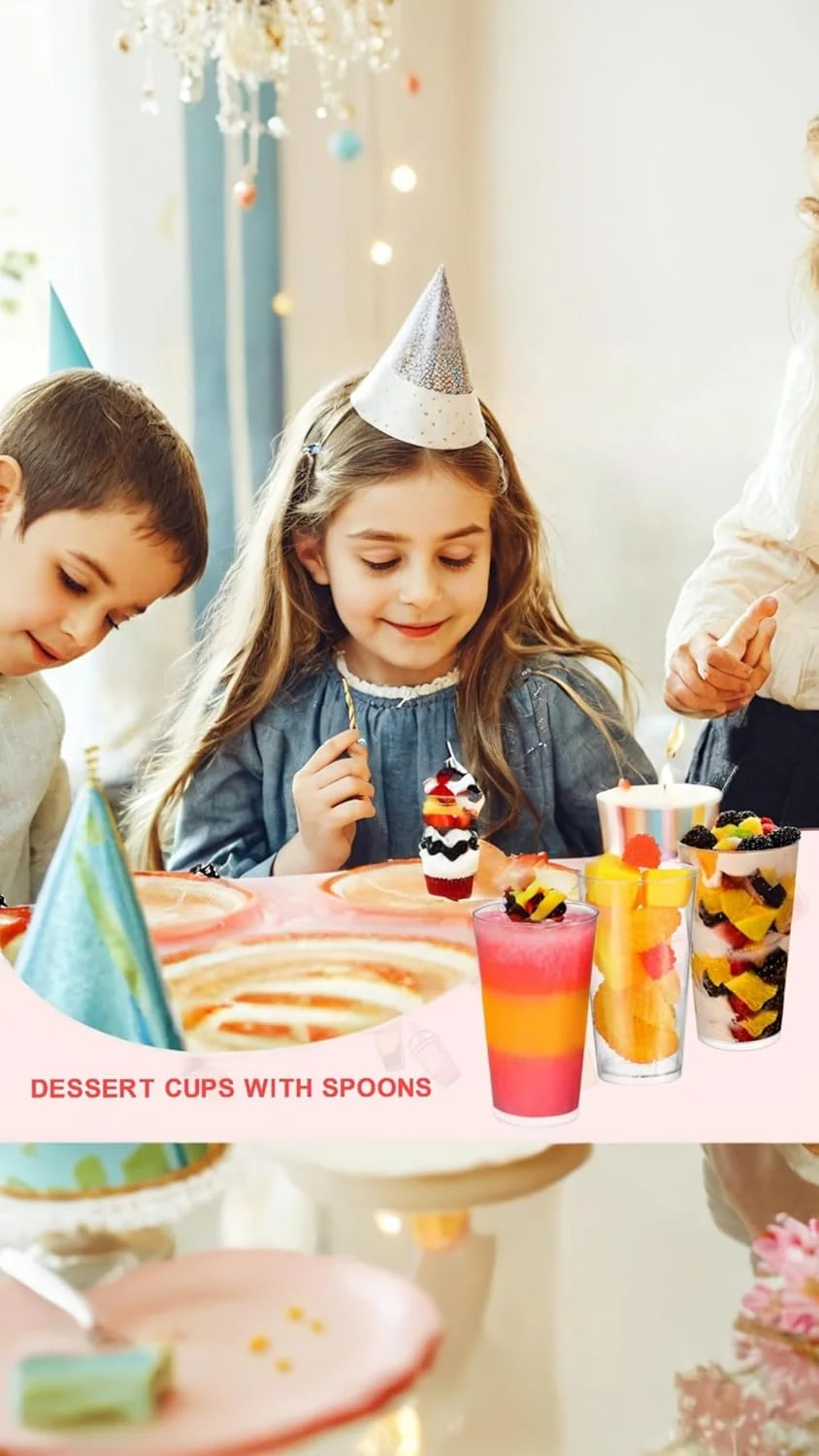 ظروف دسر پلاستیکی شفاف 3 اونسی Sweet Seven با قاشق - مجموعه عمده برای مهمانی ها، رستوران ها و موارد دیگر - شامل 50 فنجان و 50 قاشق ظروف دسر پلاستیکی شفاف 3 اونسی Sweet Seven با قاشق - مجموعه عمده برای مهمانی ها، رستوران ها و موارد دیگر - شامل 50 فنجان و 50 قاشق