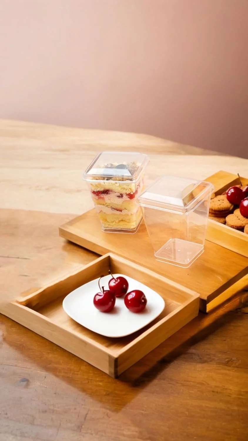 ظروف دسر پلاستیکی شفاف Sweet seven بسته 50 عددی به همراه درب و قاشق برای پارفه، پیش غذا، پودینگ، میوه و بستنی در مهمانی ها و رویدادها ظروف دسر پلاستیکی شفاف Sweet seven بسته 50 عددی به همراه درب و قاشق برای پارفه، پیش غذا، پودینگ، میوه و بستنی در مهمانی ها و رویدادها