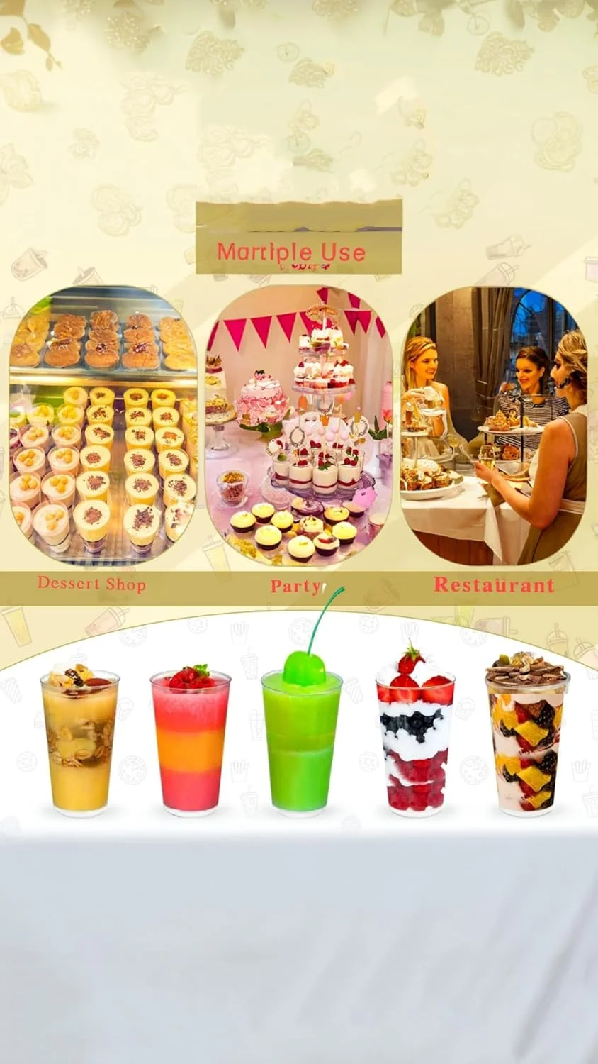 ظروف دسر پلاستیکی شفاف 3 اونسی Sweet Seven با قاشق - مجموعه عمده برای مهمانی ها، رستوران ها و موارد دیگر - شامل 50 فنجان و 50 قاشق ظروف دسر پلاستیکی شفاف 3 اونسی Sweet Seven با قاشق - مجموعه عمده برای مهمانی ها، رستوران ها و موارد دیگر - شامل 50 فنجان و 50 قاشق