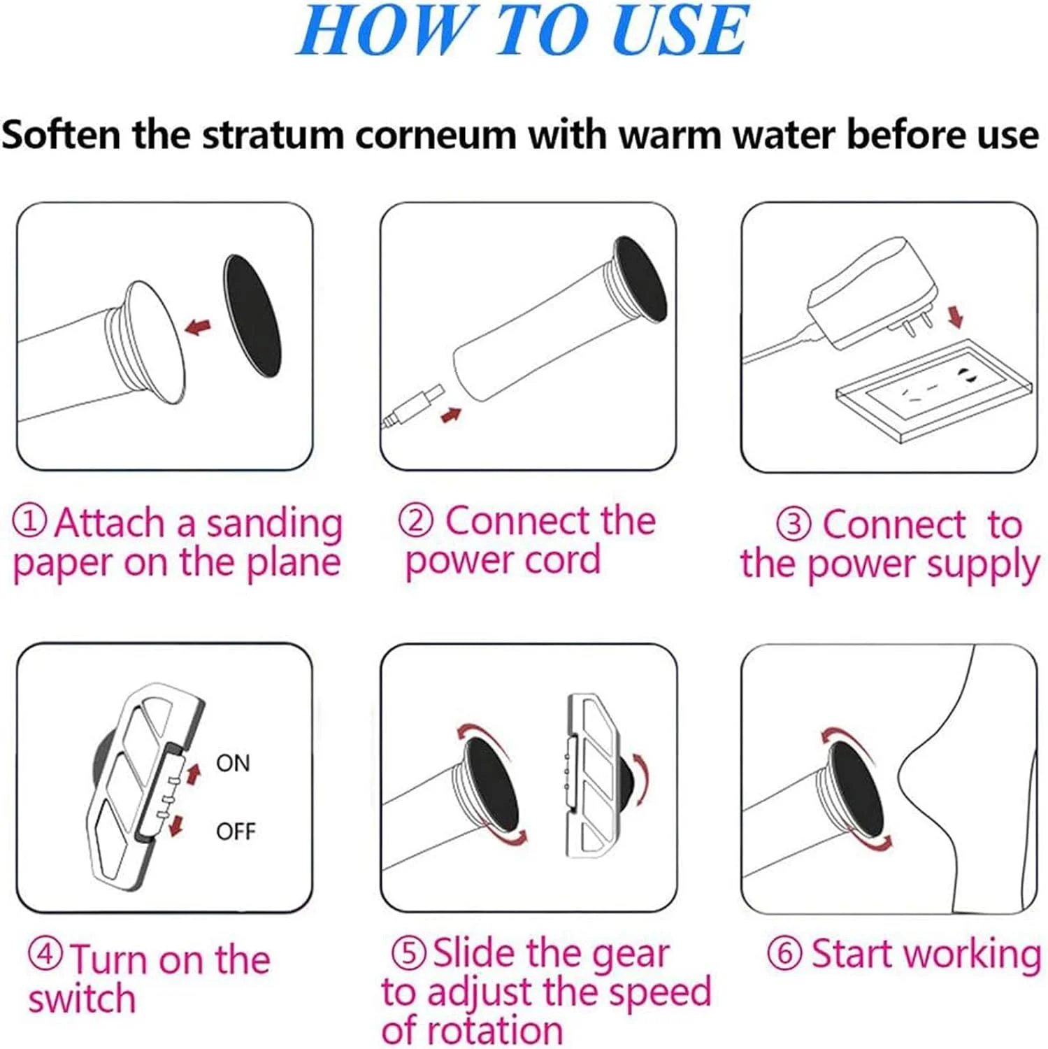 دستگاه از بین برنده پینه برقی Ravifun، ابزار پدیکور سوهان پا با کنترل کننده سرعت و 60 عدد دیسک سمباده ای جایگزین برای از بین بردن پوست های ترک خورده، خشک و پینه بسته مردان و زنان