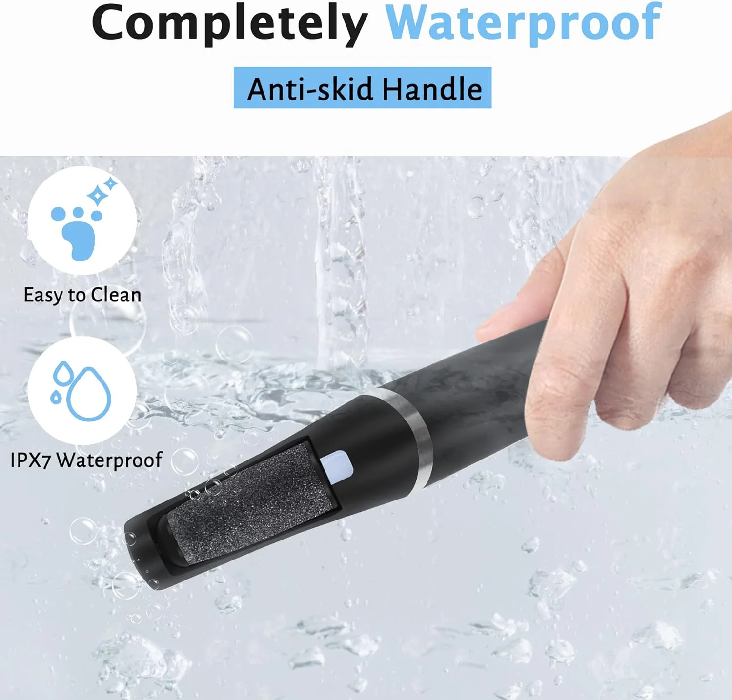 سوهان برقی حرفه ای پا، کیت ابزار پدیکور سوهان الکترونیکی قابل شارژ، سوهان ضد آب پا با 4 سری سنگ زنی، مراقبت از پا برای پوست های مرده، هدیه ای ایده آل برای همه