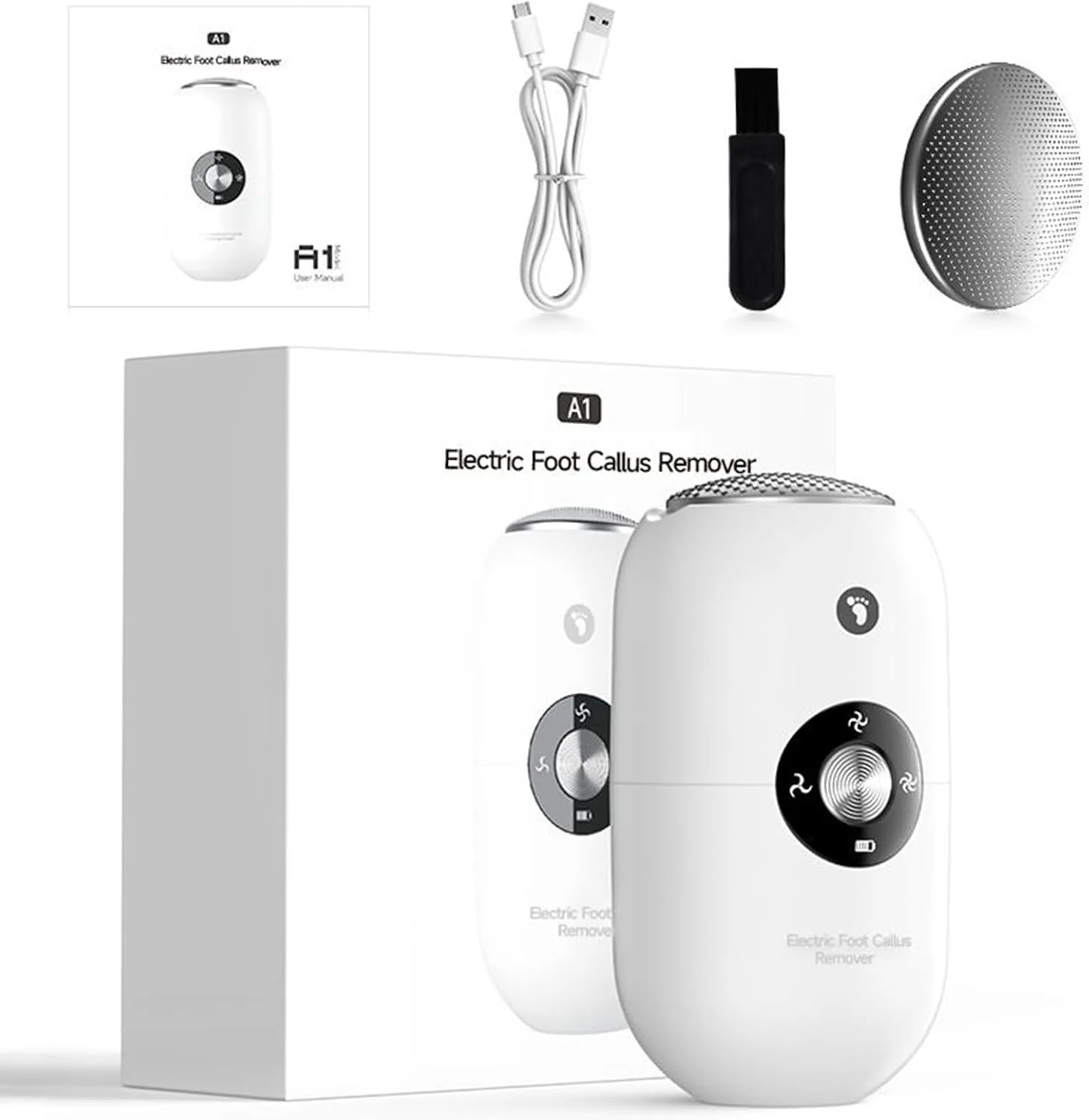 از بین برنده پینه پا | ابزار از بین بردن پینه پا | اسکرابر برقی قابل شارژ حرفه ای سنگ پا ابزار پدیکور پوست مرده خشک برای مسافرت در خانه