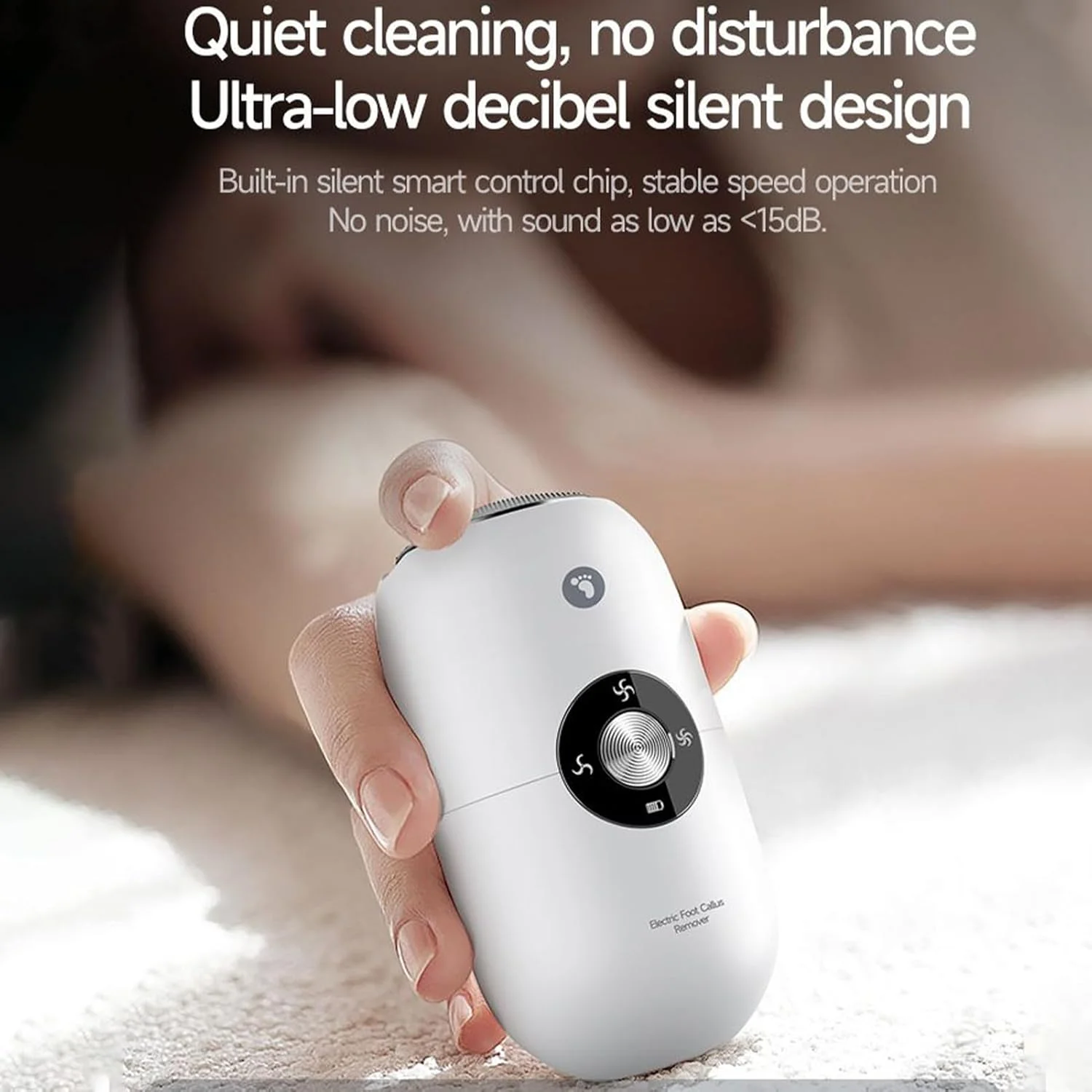 از بین برنده پینه پا | از بین برنده پینه پاشنه پا، اسکرابر برقی شارژی حرفه ای، ابزار پدیکور پوست خشک و مرده برای مسافرت در منزل