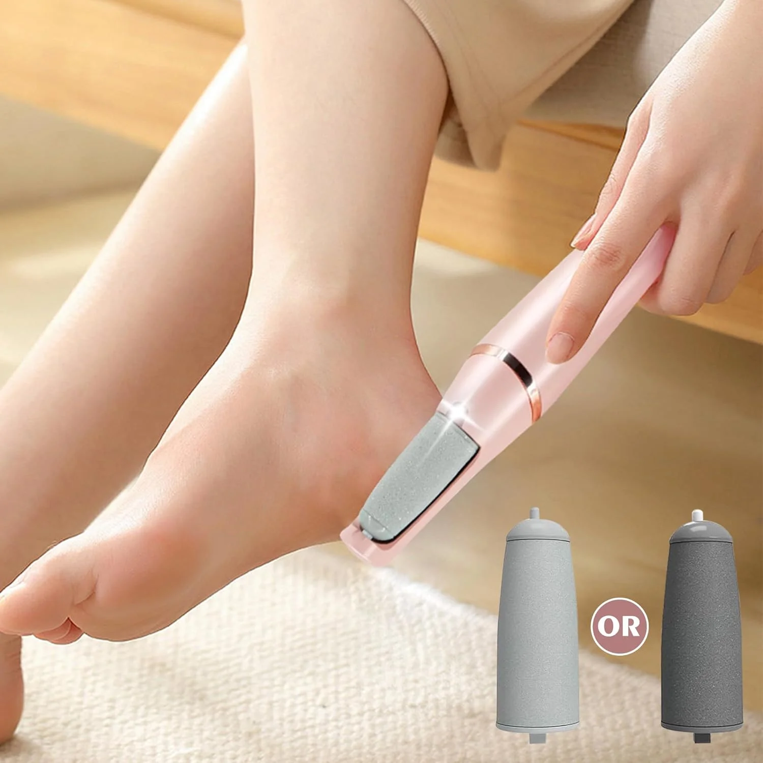 6 عدد سری یدکی پدیکور برای Flawless Pedi، سوهان برقی پا، سری غلتکی یدکی سنگ پا برقی مناسب Finishing Touch Flawless Pedi (ابزار پدیکور شامل نمی شود)