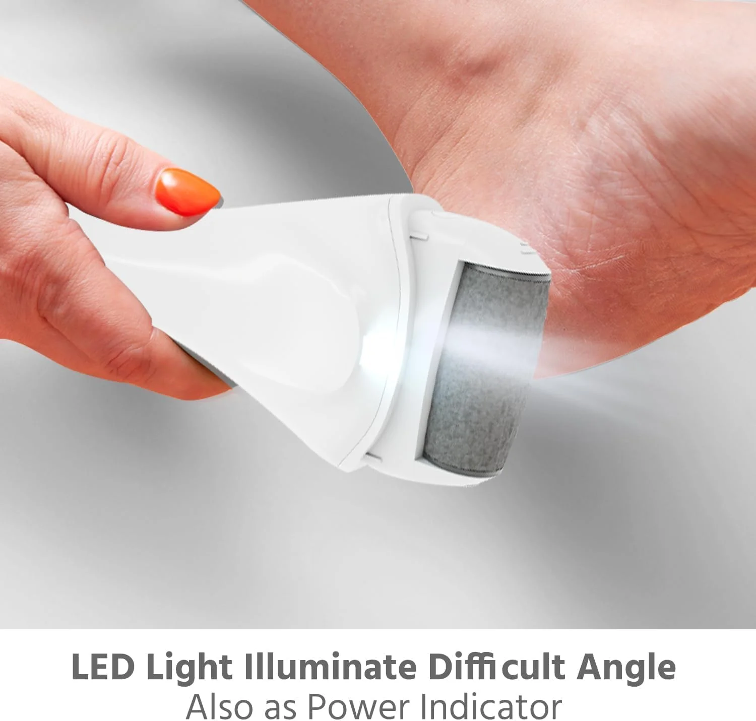 سوهان برقی پا PeakTrend، از بین برنده پینه و پوست مرده، ابزار پدیکور شارژی برای مراقبت از پا، تمیز کننده پوست های ترک خورده و سخت به همراه 2 سری سمباده