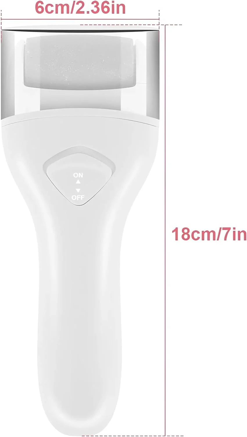 سوهان برقی پا PeakTrend، از بین برنده پینه و پوست مرده، ابزار پدیکور شارژی برای مراقبت از پا، تمیز کننده پوست های ترک خورده و سخت به همراه 2 سری سمباده