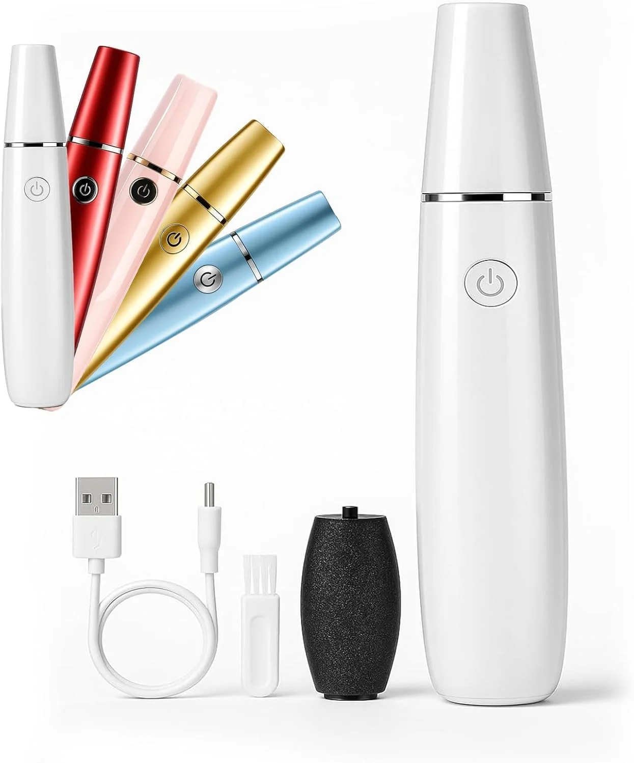 دستگاه سوهان برقی پدیکور پا Onwddarefy، پولیش برقی پا، 3 سرعت قابل تنظیم، چرخش 360 درجه، ابزار پدیکور قابل شارژ USB (سفید) دستگاه سوهان برقی پدیکور پا Onwddarefy، پولیش برقی پا، 3 سرعت قابل تنظیم، چرخش 360 درجه، ابزار پدیکور قابل شارژ USB (سفید)