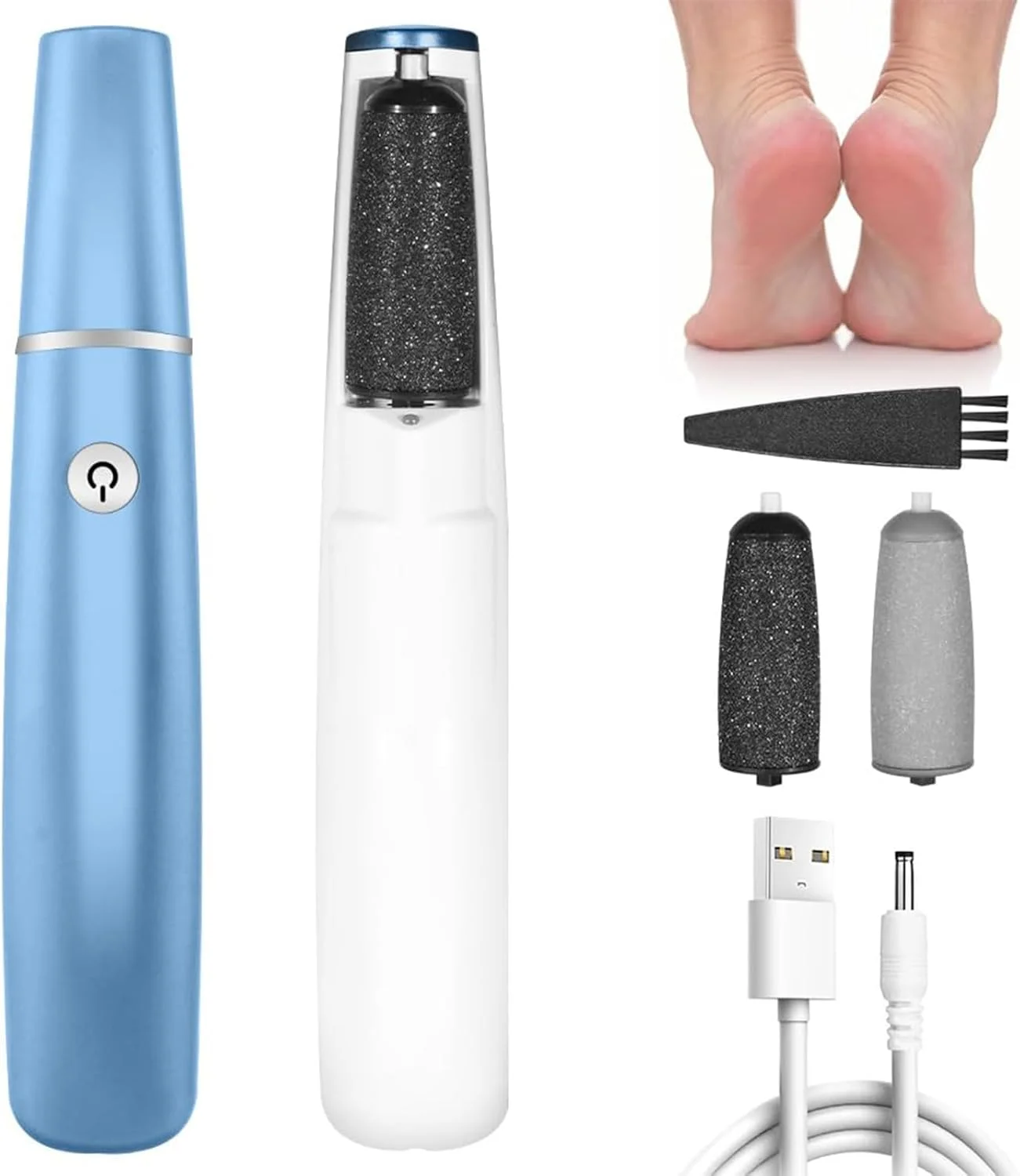 سوهان برقی پا OSDUE، از بین برنده پینه برقی با 2 غلتک تعویضی، 2 سرعت، قابل شارژ، ابزار پدیکور قابل حمل، مراقبت از پا برای زنان و مردان، آبی سوهان برقی پا OSDUE، از بین برنده پینه برقی با 2 غلتک تعویضی، 2 سرعت، قابل شارژ، ابزار پدیکور قابل حمل، مراقبت از پا برای زنان و مردان، آبی