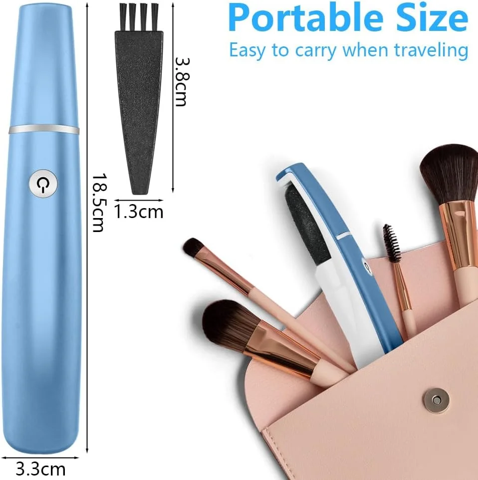 سوهان برقی پا OSDUE، از بین برنده پینه برقی با 2 غلتک تعویضی، 2 سرعت، قابل شارژ، ابزار پدیکور قابل حمل، مراقبت از پا برای زنان و مردان، آبی