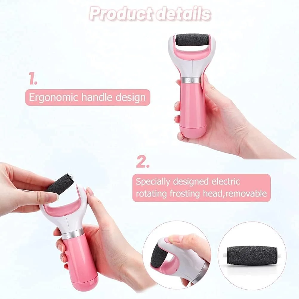 سوهان برقی پا ORiTi، از بین برنده پوست سخت، 1 عدد، از بین برنده پوست سخت، شارژی بی سیم، شارژ و ضد آب IPX7، استفاده مرطوب و خشک برای پاشنه های ترک خورده و پینه ها