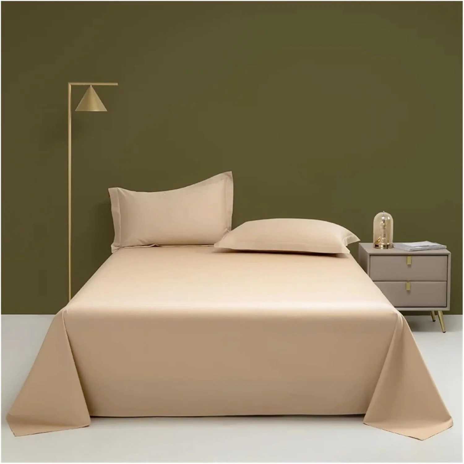 ملحفه های ساتن نخی 100s تمکین، ست ملحفه ابریشمی، روتختی درجه یک دونفره، ملحفه تخت، روکش تخت سالم و طبیعی، ست روتختی لوکس (C سه تکه 245x270 سانتی متر)