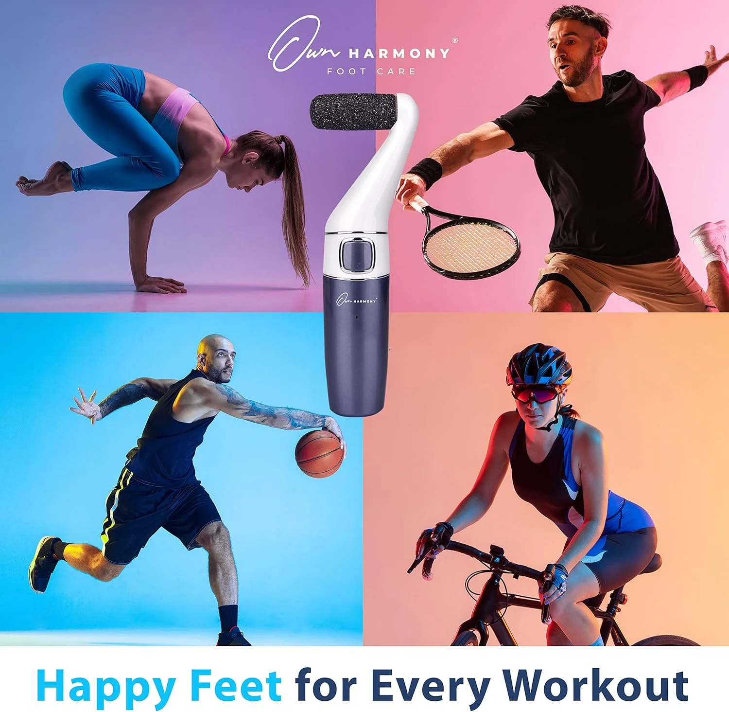 سوهان برقی شارژی از برند اون هارمونی برای از بین بردن پوست سفت: سوهان پدیکور حرفه ای - سمباده پا مدل CR1700 - موثر برای پینه و مراقبت از پاشنه های ترک خورده خشک (سیم USB)